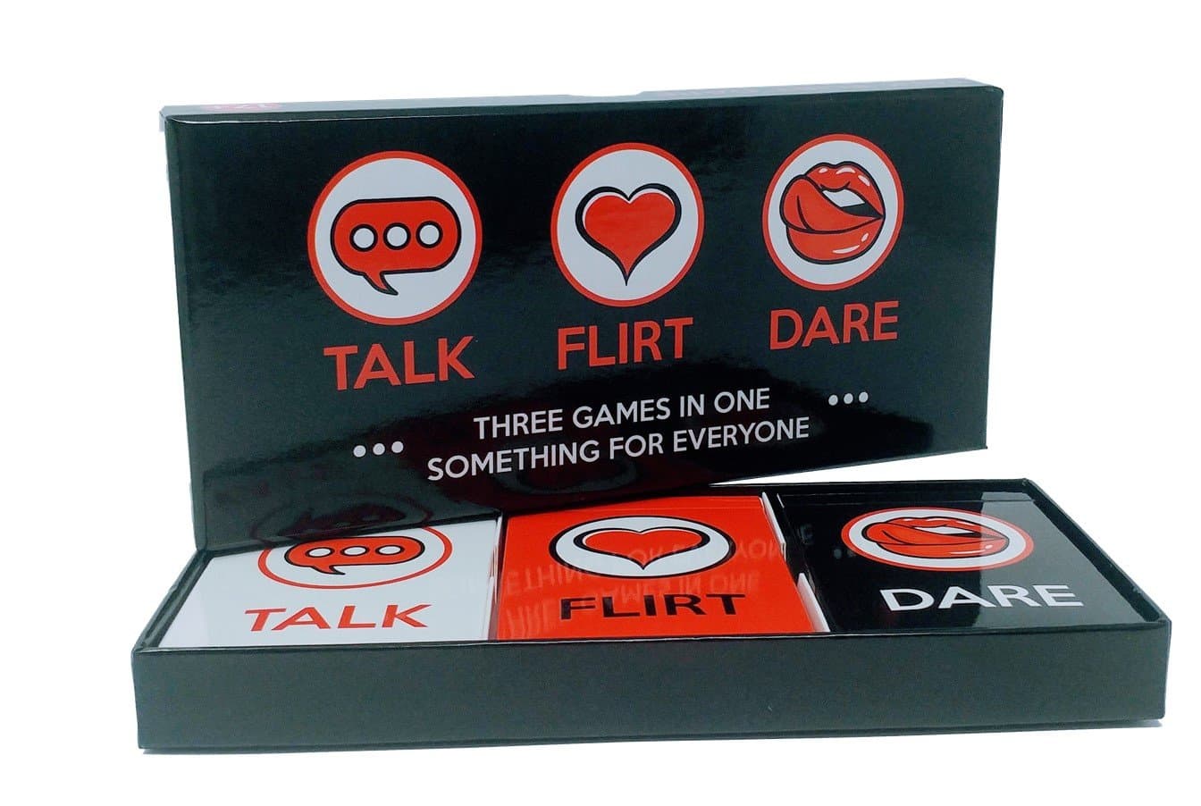 Talk Flirt Dare Couples Card Game – Romantic Date Night Conversation Starters, Fun Relationship & Party Game for Couples, Anniversary & Valentine’s Gift