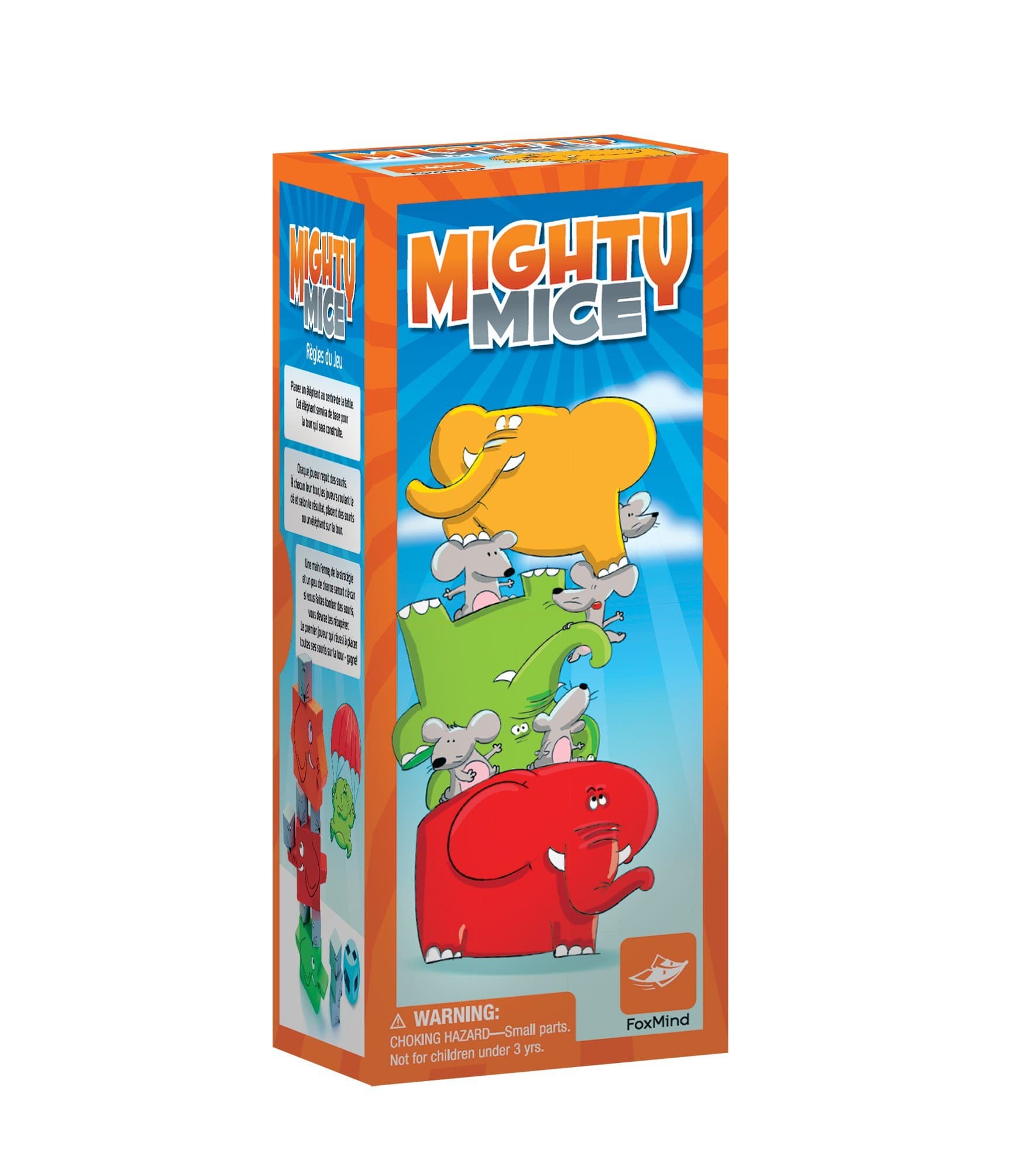 FoxMind, Mighty Mice Game, Wood Tower Building - 2-5 Players, Game Set for Kids Ages 4+