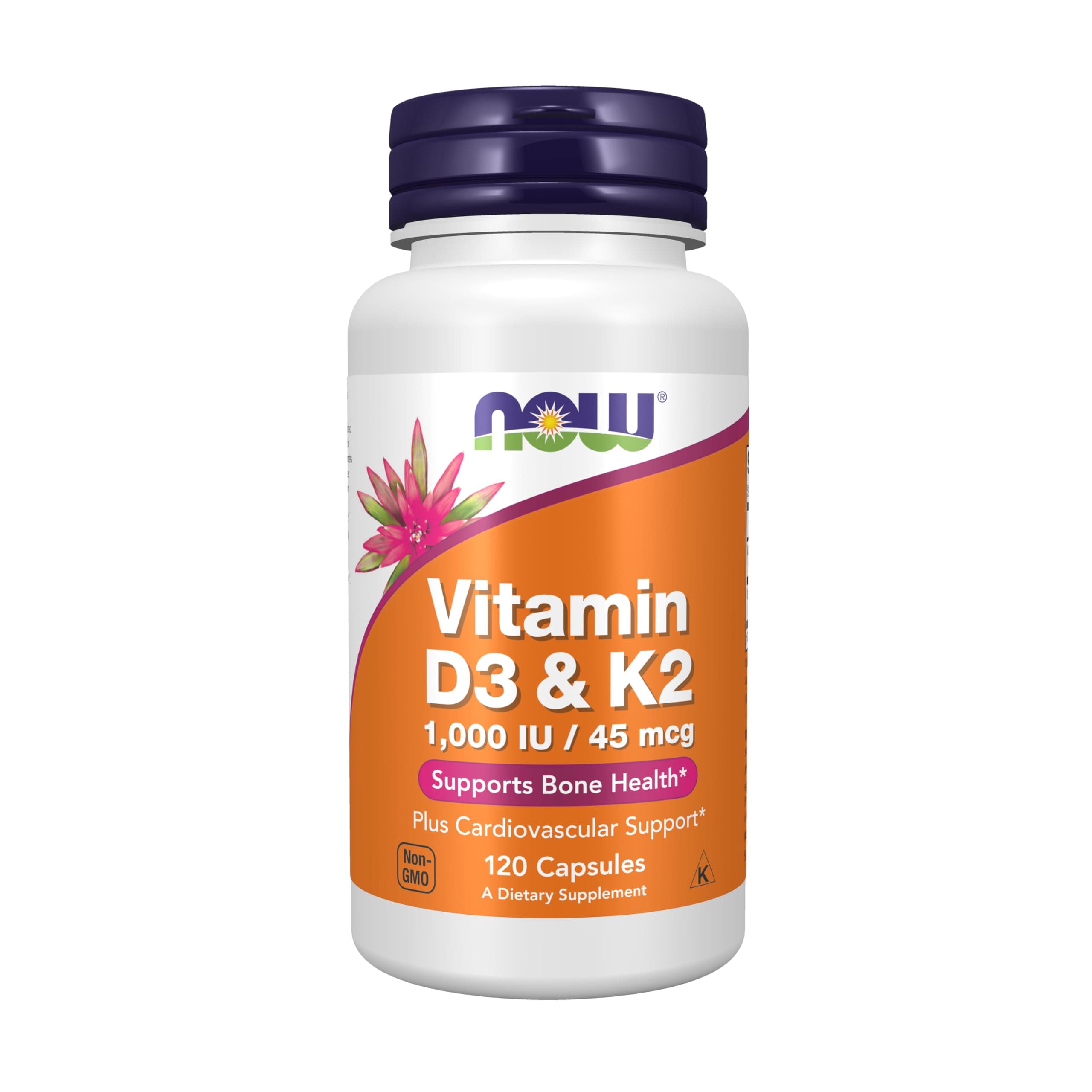 NOW Foods Vitamin D-3 & K-2-120 Veg Capsules