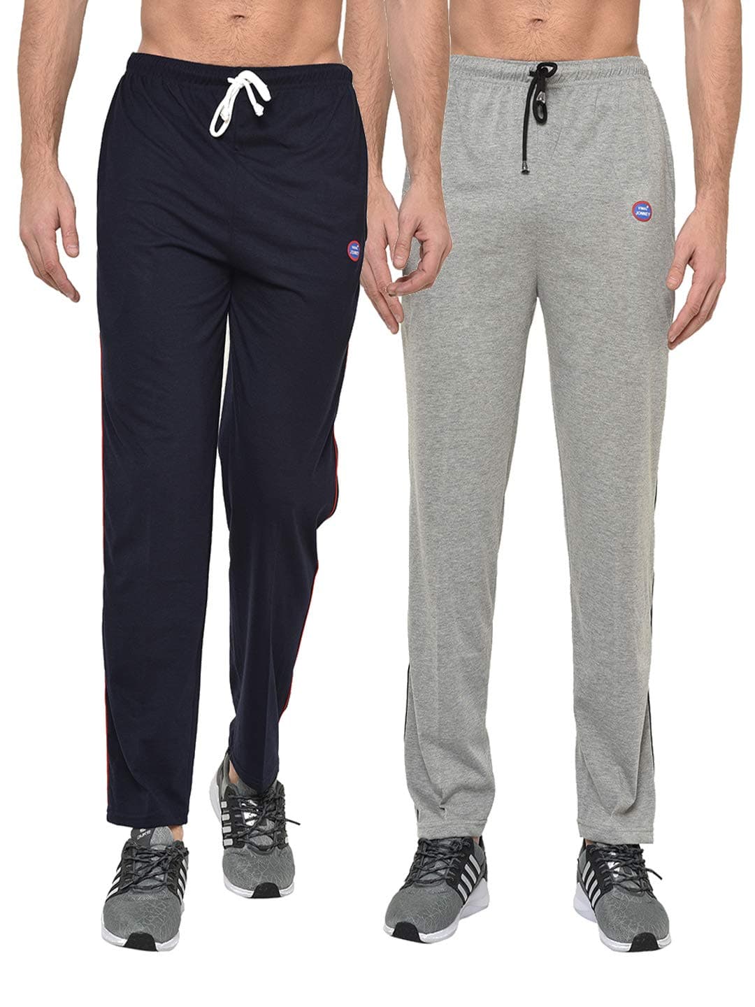 Regular Fit Multicolor Men Trackpants Pack of 2-D1ND1M-L