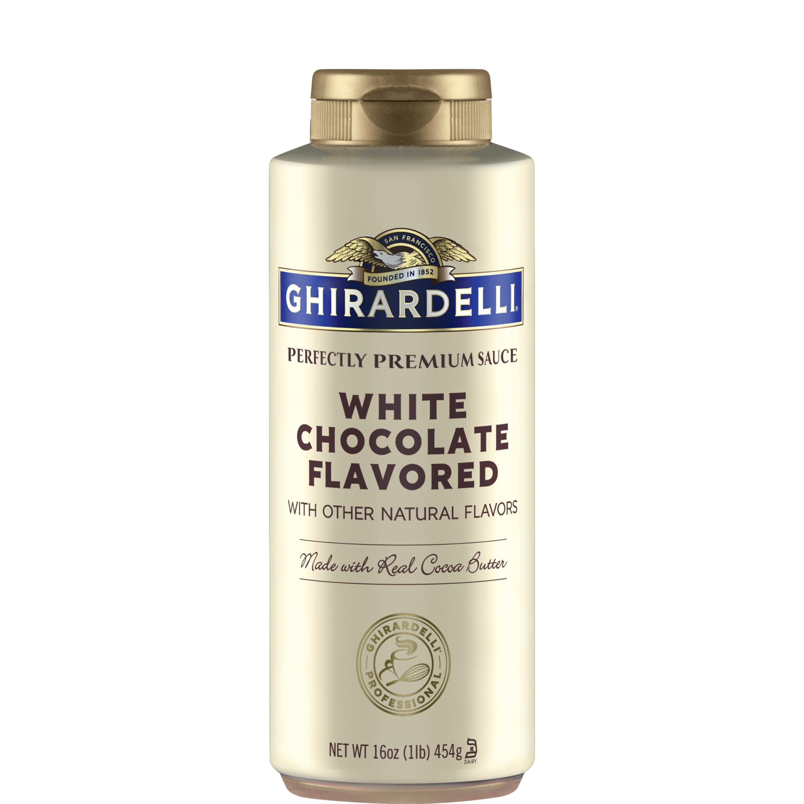 Ghirardelli White Chocolate Flavored Sauce Squeeze Bottle,16oz