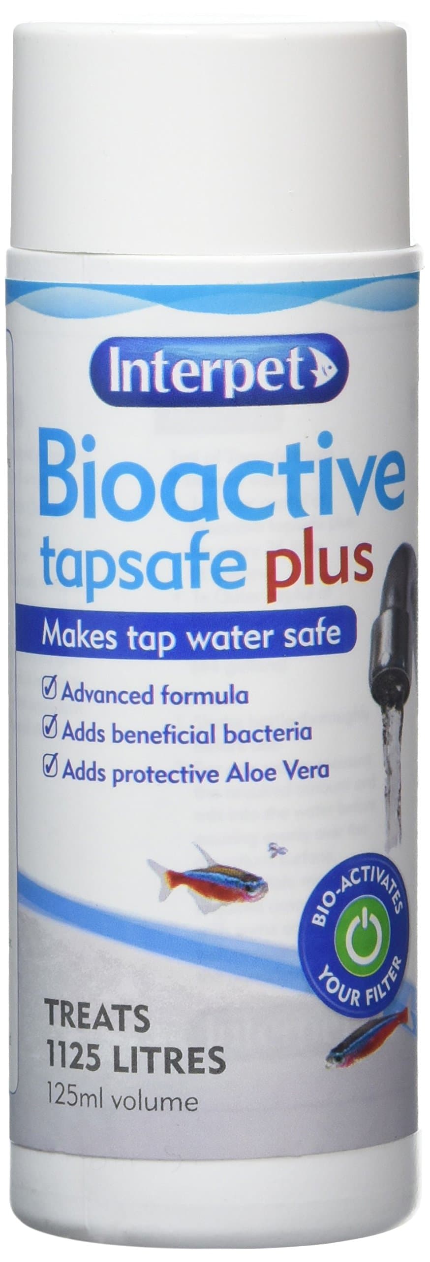 Bioactive Tapsafe Aquarium Water Dechlorinator & Conditioner, 125ml, Keeps Fish Safe, Fast Acting, Removes Harmful Toxins from Tap Water Before Adding to Your Tank