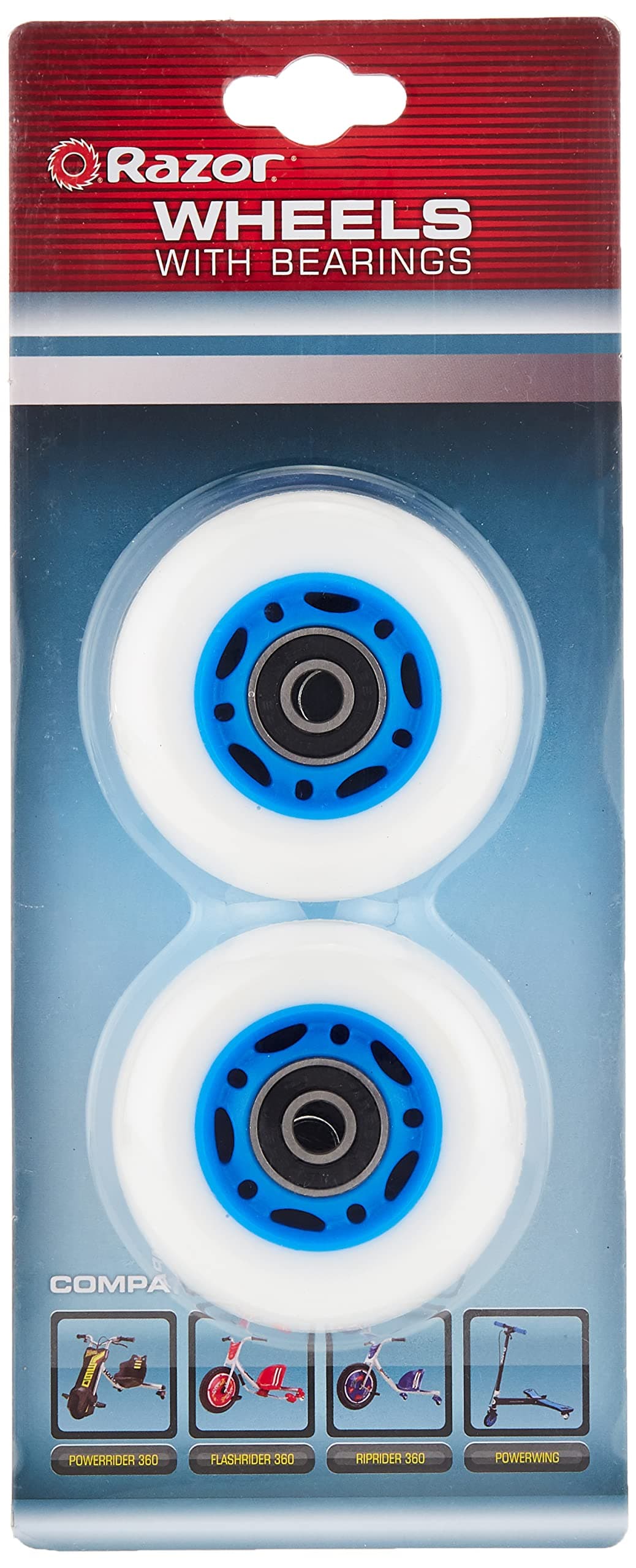 PowerWing RipRider 360 Replacement Rear Wheels - Blue, 64mm