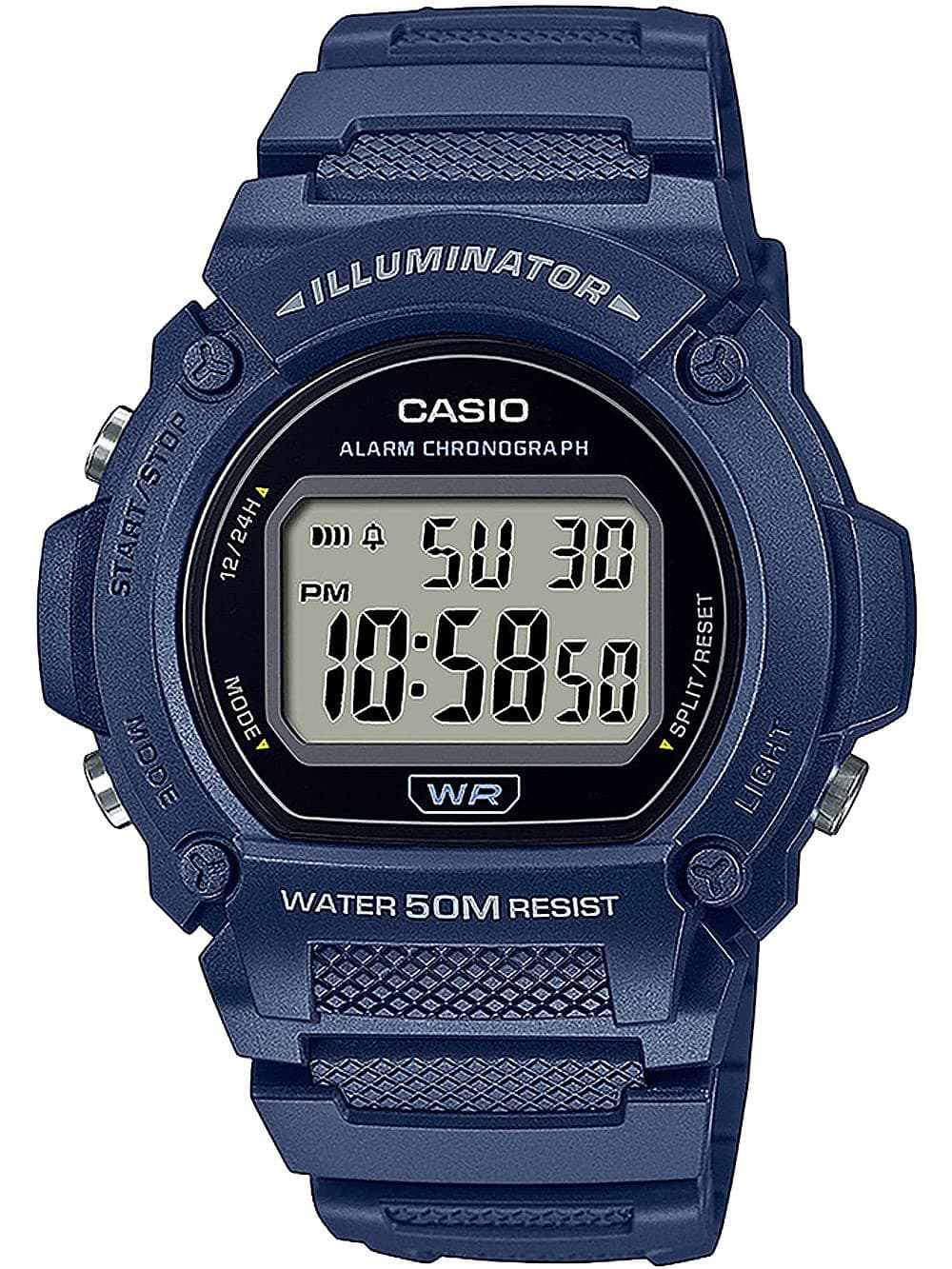 Casio W-219H-2AVEF Collection Digital Watch for Men, Blue