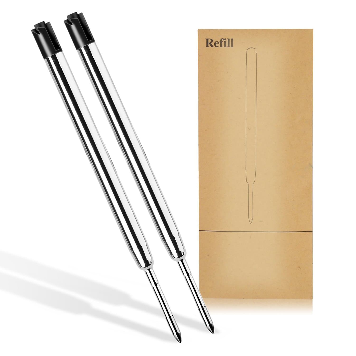 Keeswin Pack of 2 Rollerball Refills 0.7MM Black