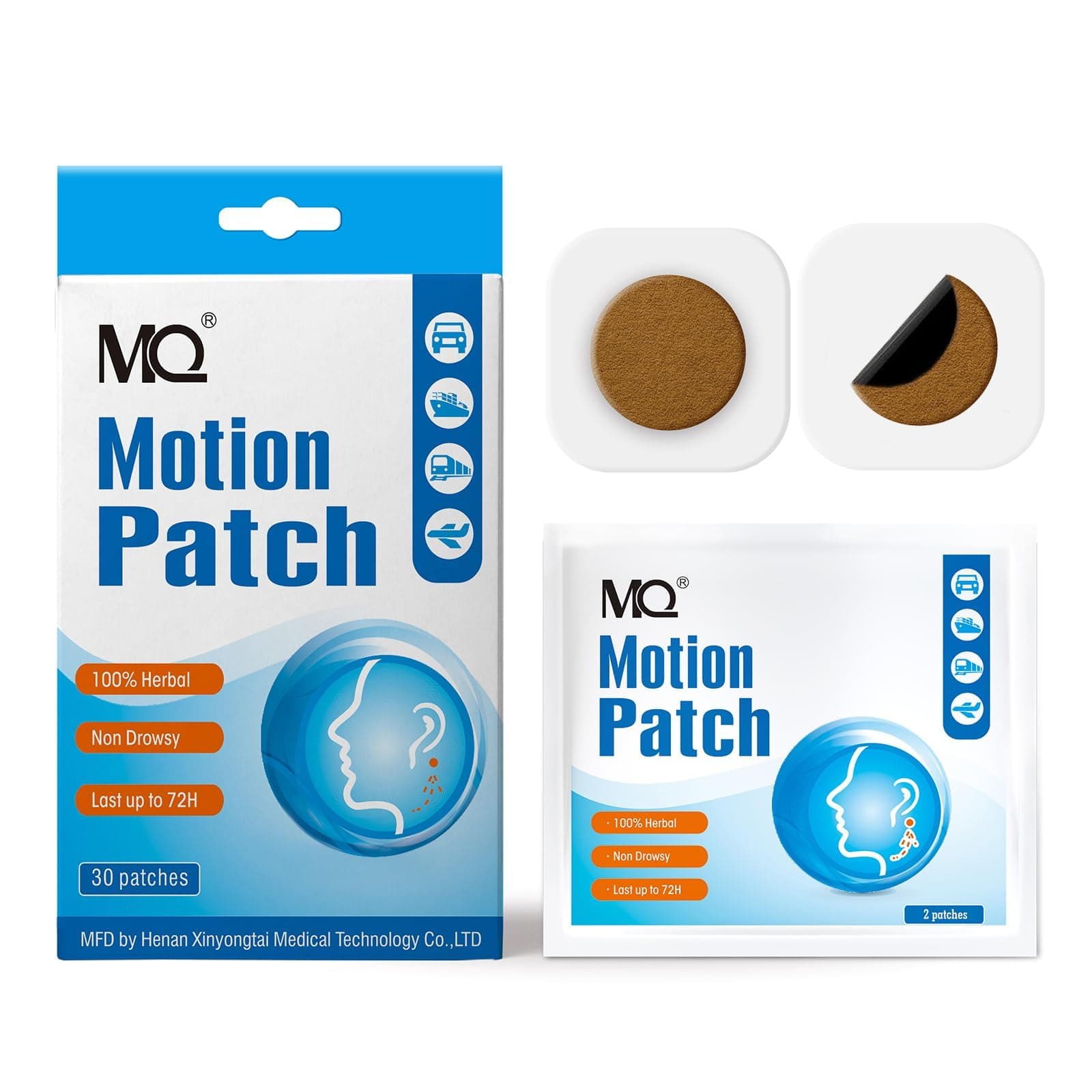 MQ Anti-Nausea Motion Sickness Relief, 20 Patch