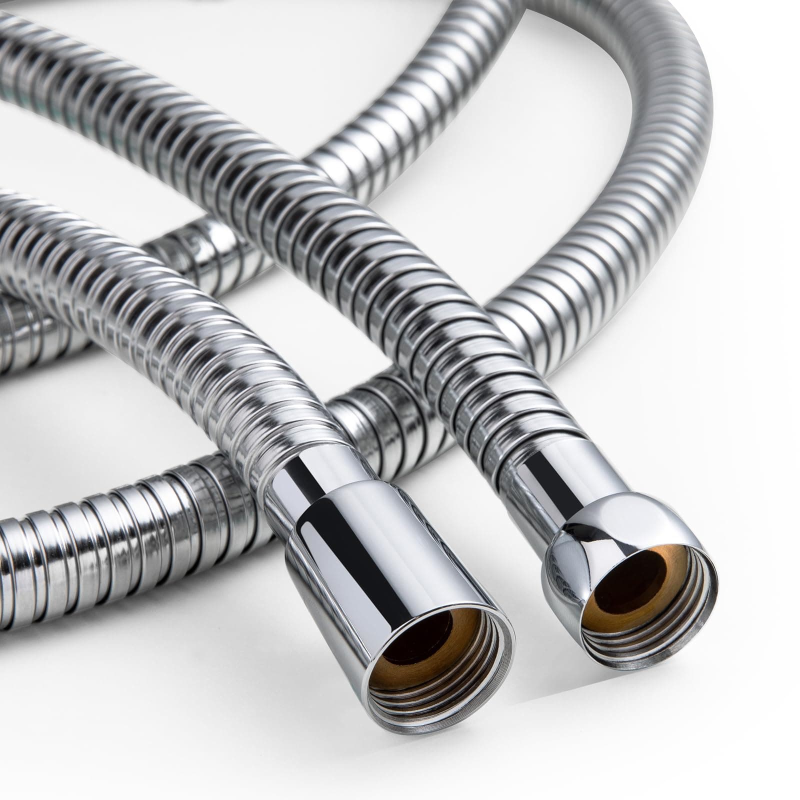 Large Bore Shower Hose 2.5m, 11mm Bore High-Flow Anti-Kink Shower Hose Stainless Steel Replacement High Pressure Shower Hoses,Universal Leakproof,Chrome