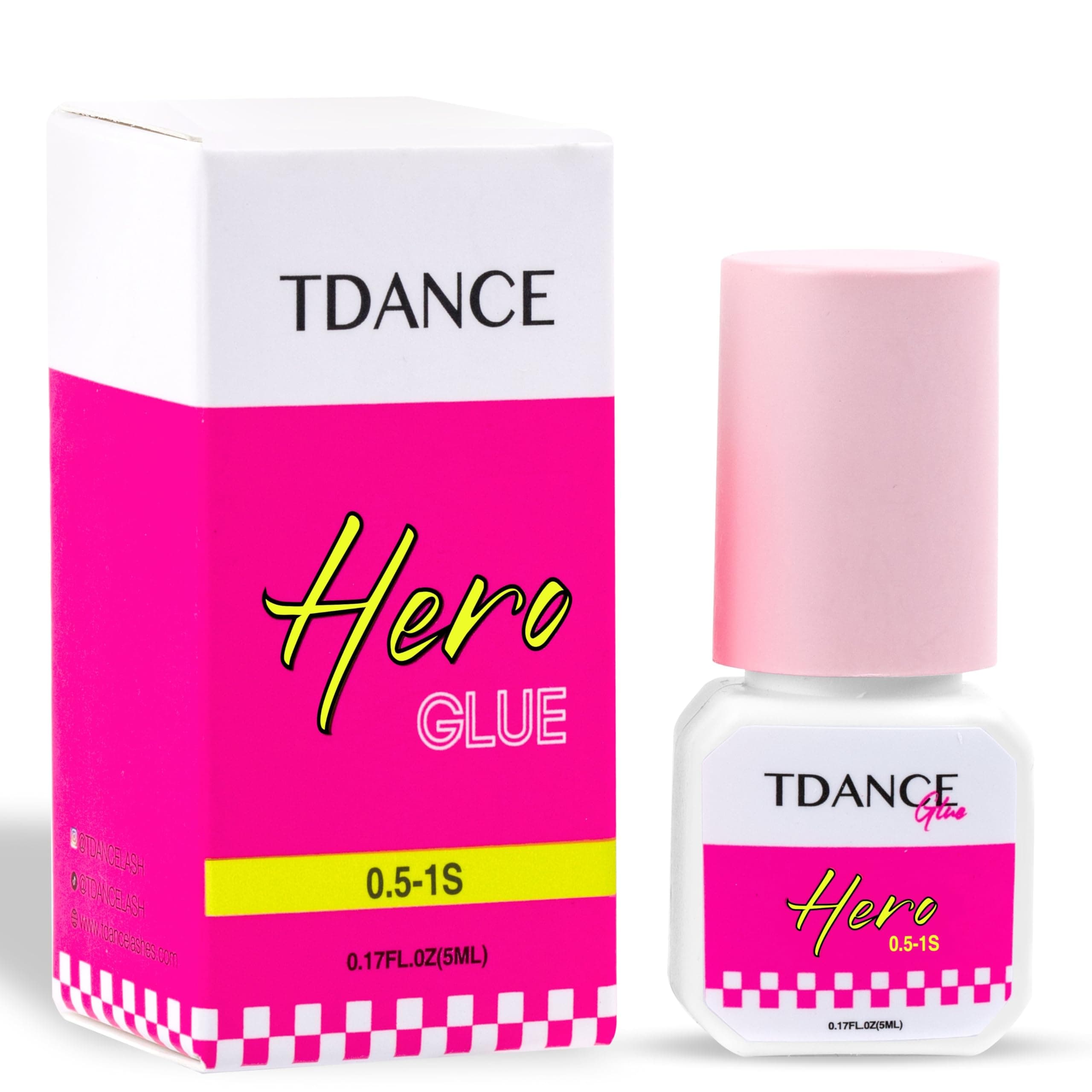 Eyelash Extension Glue /0.5-1 Sec Dry/Retention – 7 Weeks/Lash Extension Glue for Professional Use Only (0.17 fl. oz / 5ml)