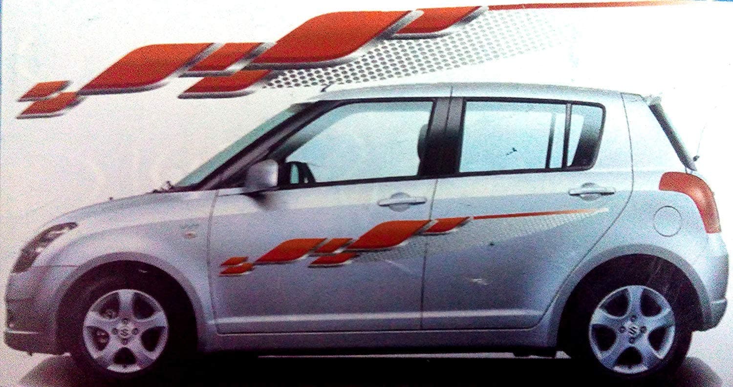 1 Set Car Graphics 2 Side Decal Body Red Sticker for Universal Cars