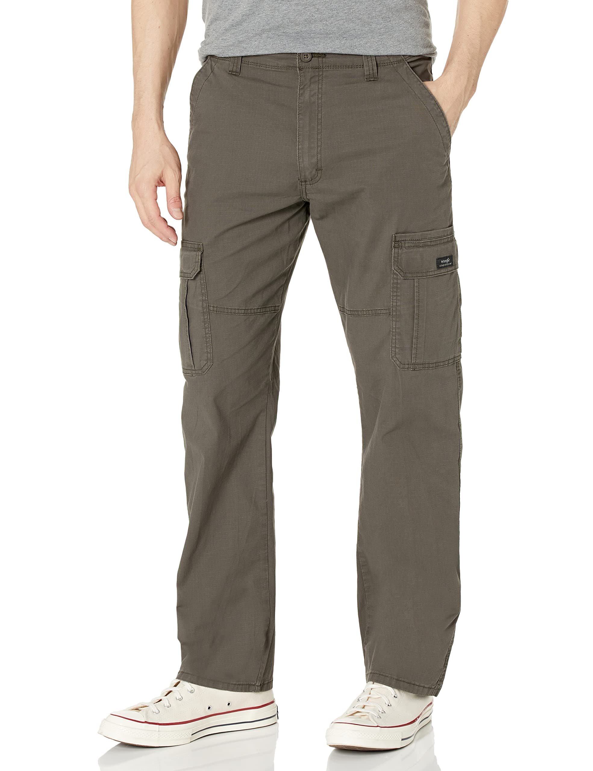Wrangler Authentics Mens Relaxed Fit Stretch Cargo Pant