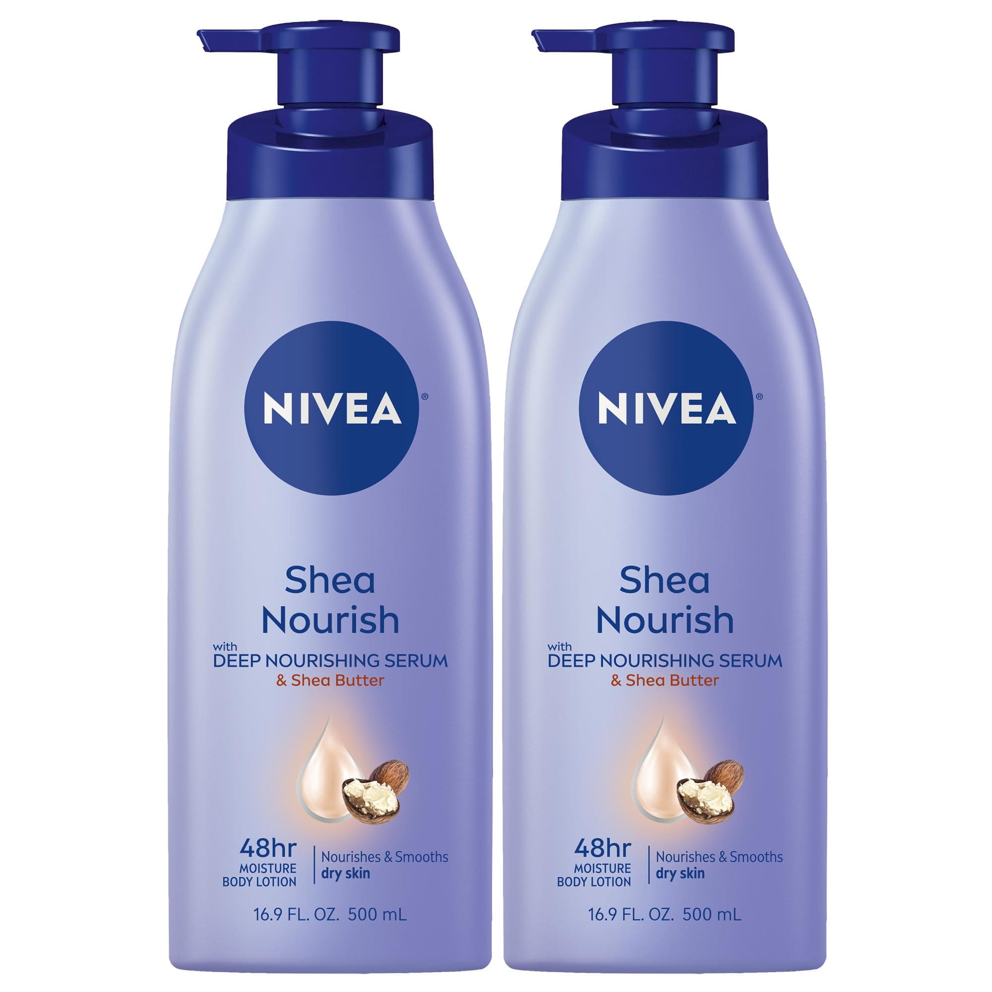 NIVEA Shea Daily Moisture Body Lotion, 16.9 oz (Pack of 2)