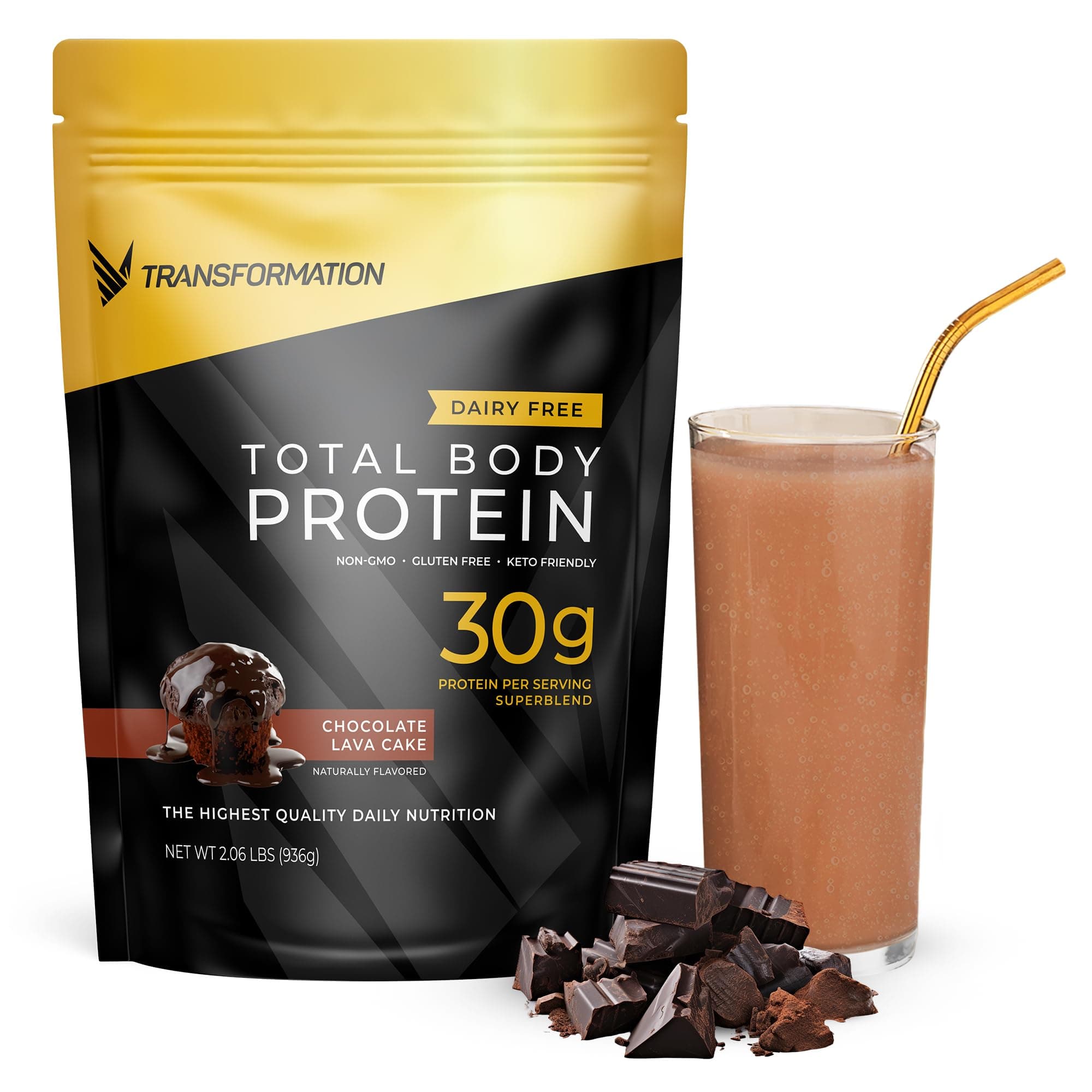 Transformation Protein Super Blend | Egg White, Collagen Peptides, and Plant Protein | 15 Billion CFU Probiotics | Digestive Enzymes | MCT Oil | BCAAs | Low Carb Shake for Men & Women | Chocolate
