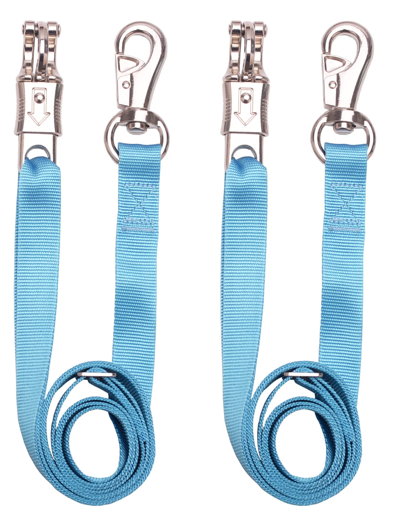 LoagedLoaged Adjustable Nylon Cross Ties (2 Pack)-Cross Tie with Panic Snap and Bull Snap - Adjusts from 44.5" to 78.3" (Hurricane Blue)