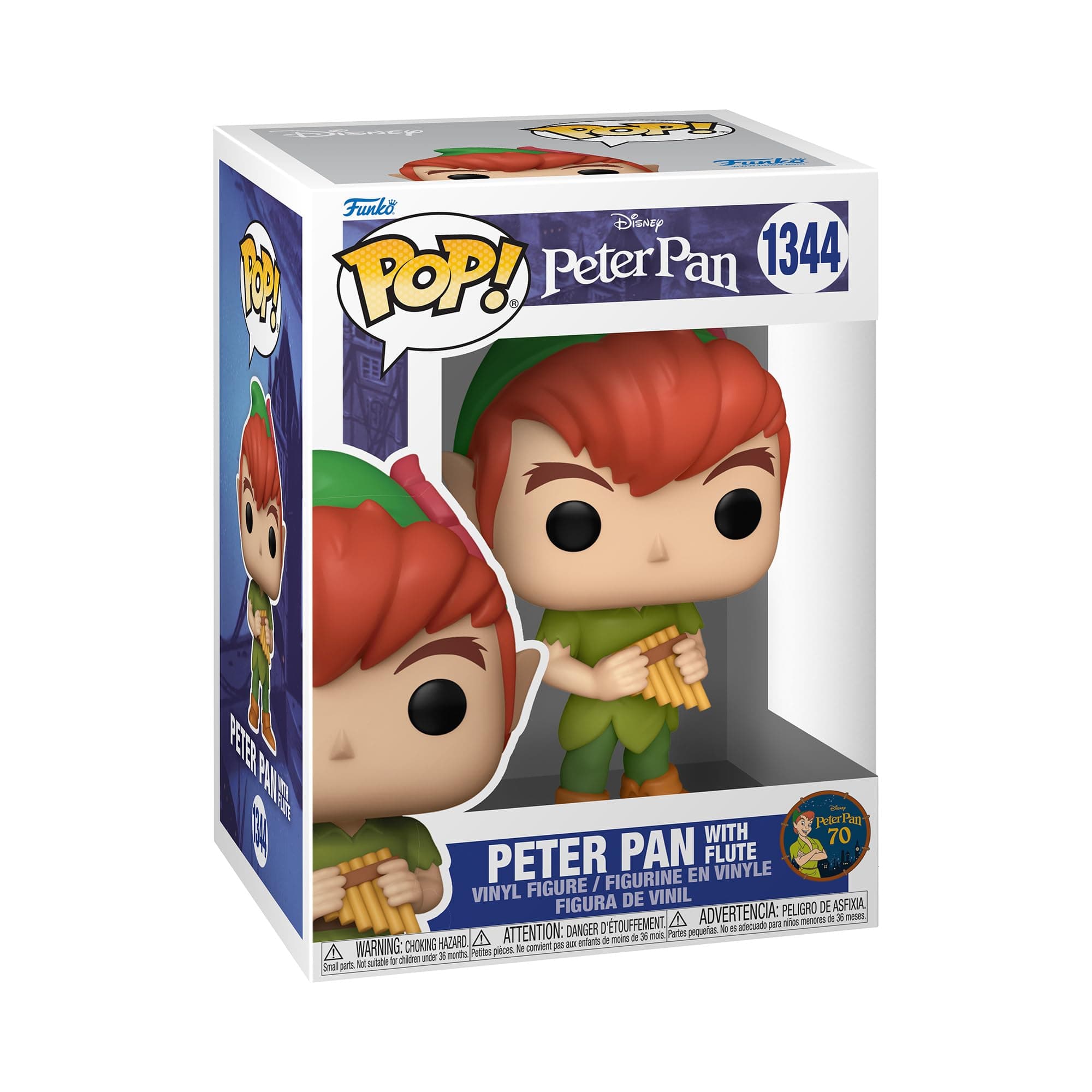 Funko POP! Disney: Peter Pan 70th - Peter Pan with Flute - Collectable Vinyl Figure - Gift Idea - Official Merchandise - for Kids & Adults - Movies Fans - Model Figure for Collectors and Display