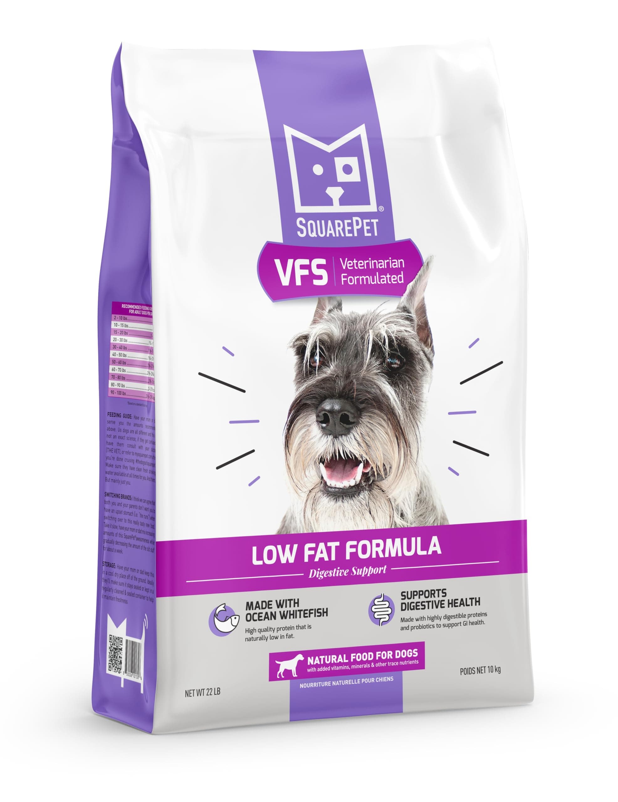 Veterinarian Formulated Solutions Low Fat Content Lean Whitefish, Highly Digestible, Dry Dog Food 22lbs