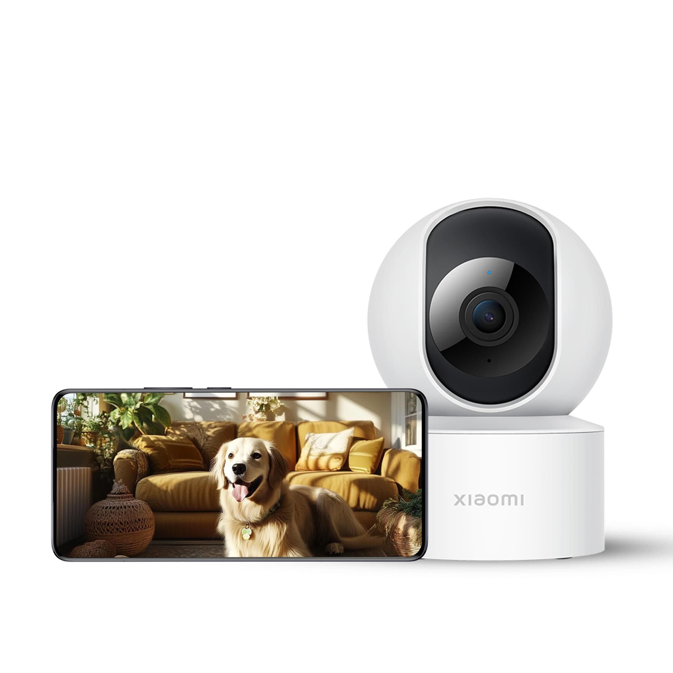 Xiaomi MI Wireless Home Security Camera 2i 2022 Edition | Full HD Picture | 360 View | 2MP | AI Powered Motion Detection | Enhanced Night Vision| Talk Back Feature (2 Way Calling), 1080p, White