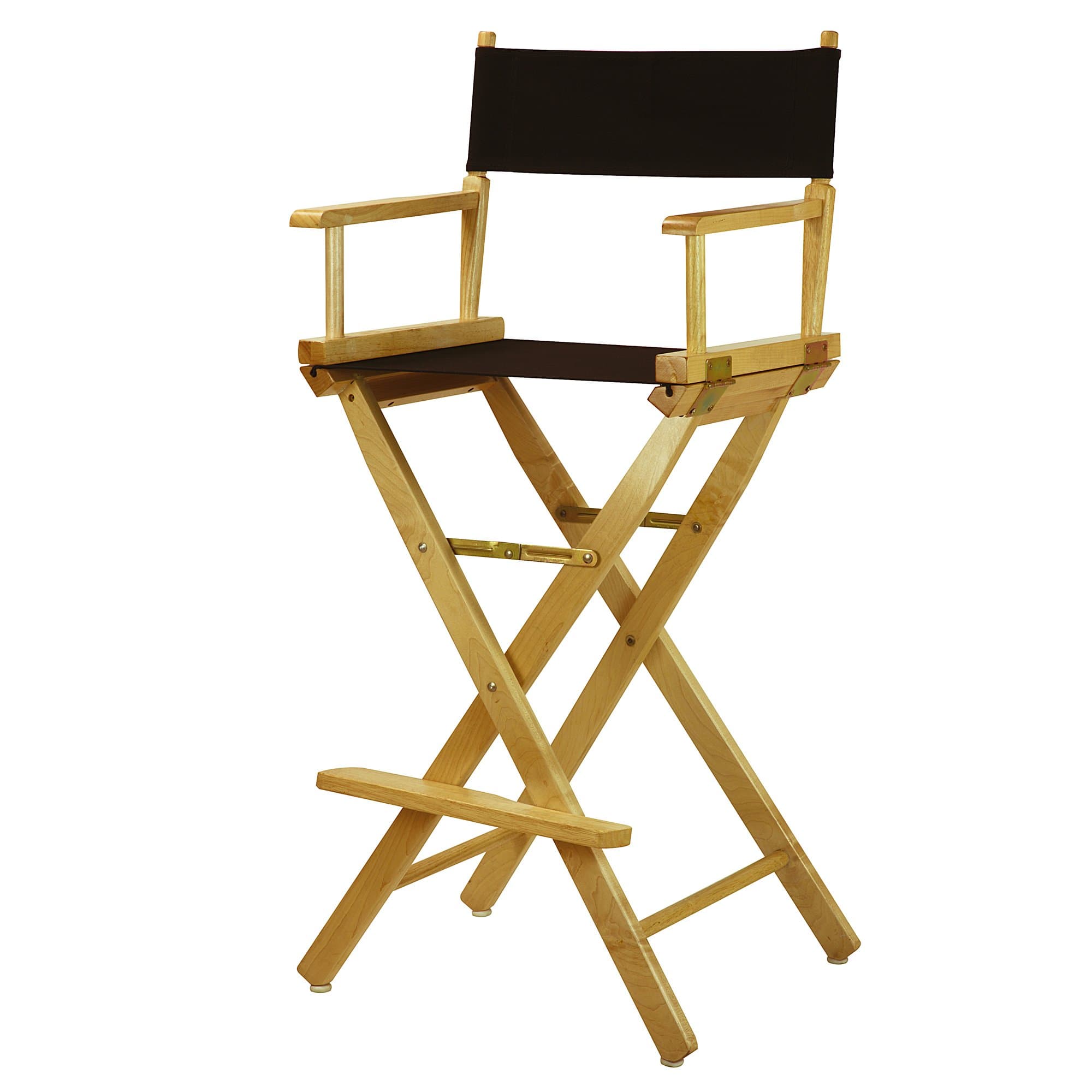 Director's Chair ,Natural Frame/Black Canvas,30" - Bar Height