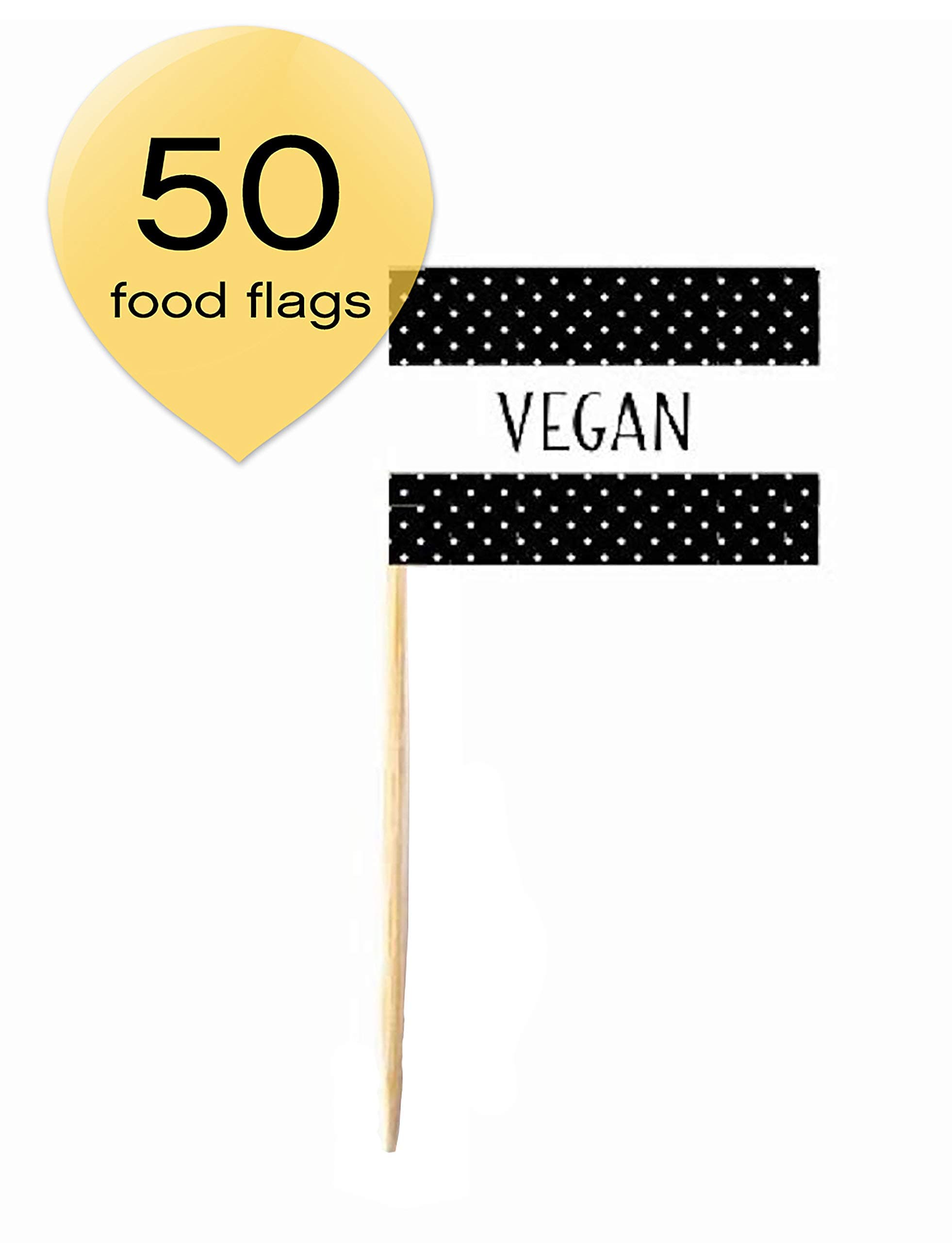 Simply Baked Food Flag, 50 Pack, White