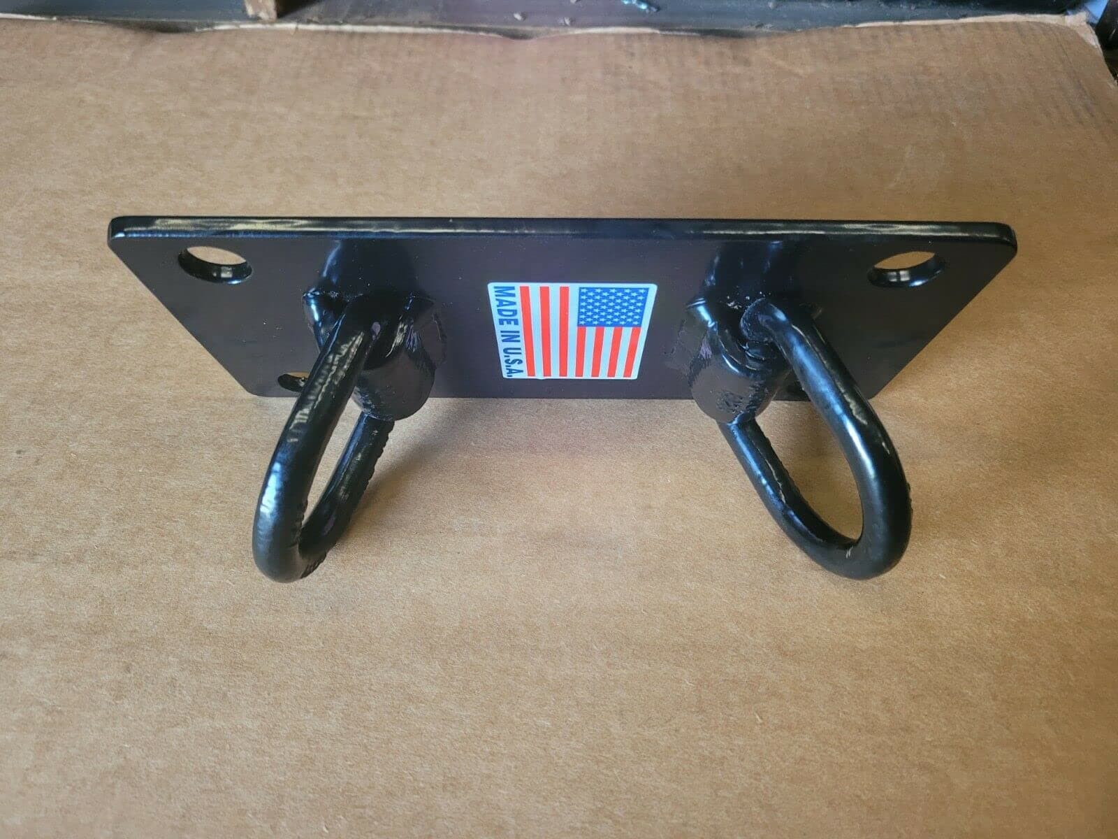 M.G.E. Products Kioti Bobcat Tractor Front Bumper Hitch D-Ring Bracket Tie Down Hooks - Powder Coated Steel - Made in USA