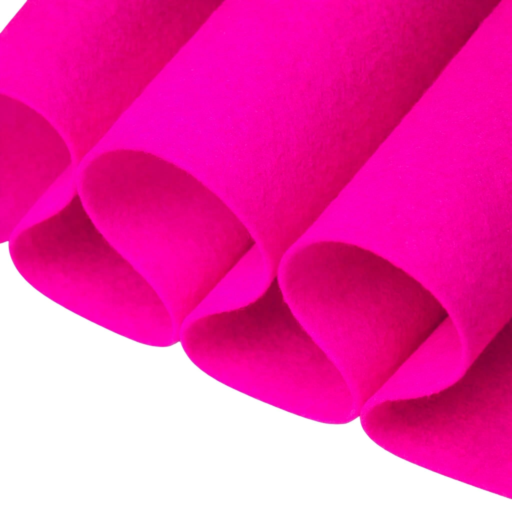 FabricLA Acrylic Felt Fabric by the Yard | 72” Wide | 1.6mm Thick | Clean-Cut, No-Fray, Non-Stiff | Neon Pink
