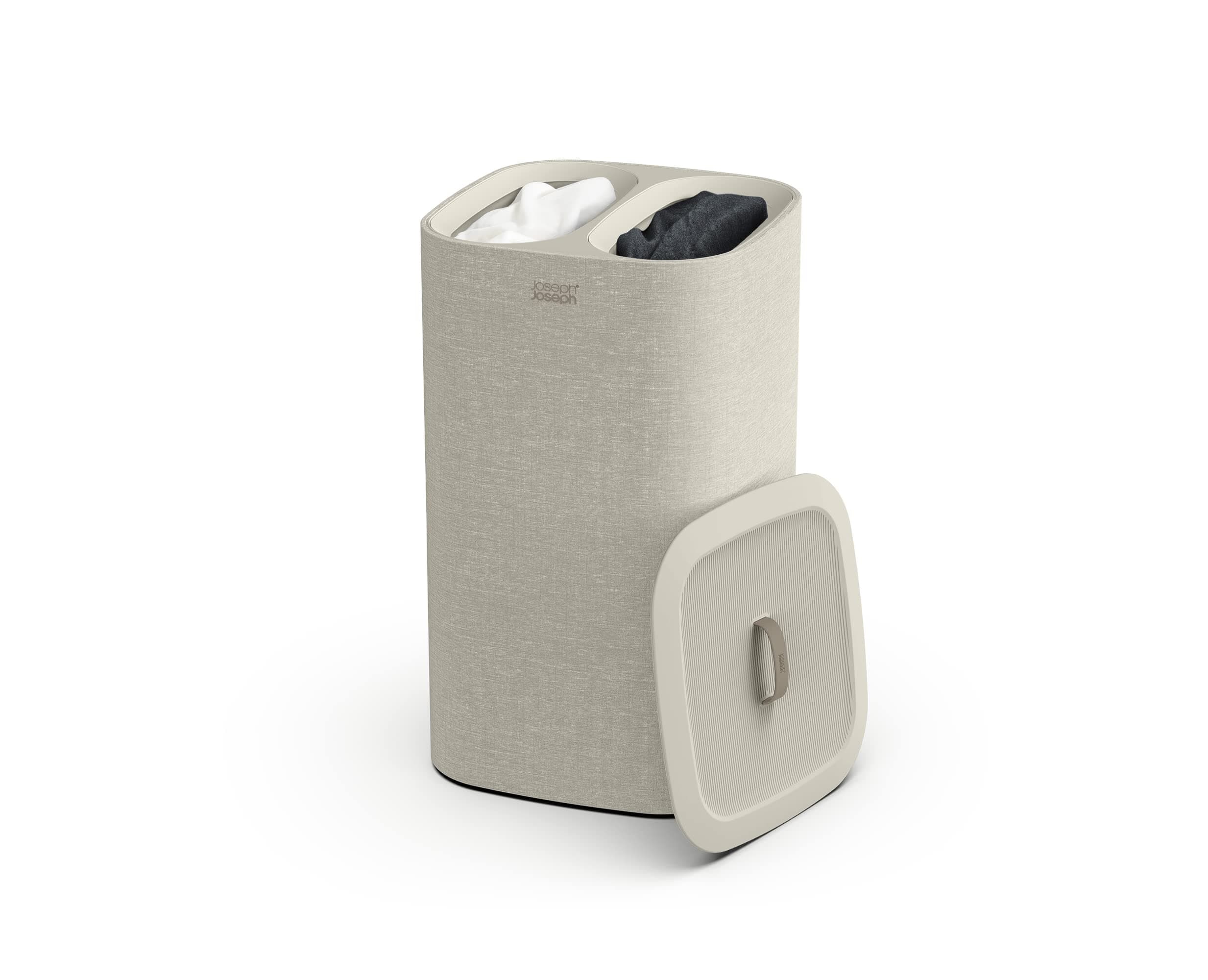 Joseph Joseph 50019 Laundry Hamper, Laundry Basket, Sorting Bag, Tota, 13.6 gal (60 L), Ecru Beige
