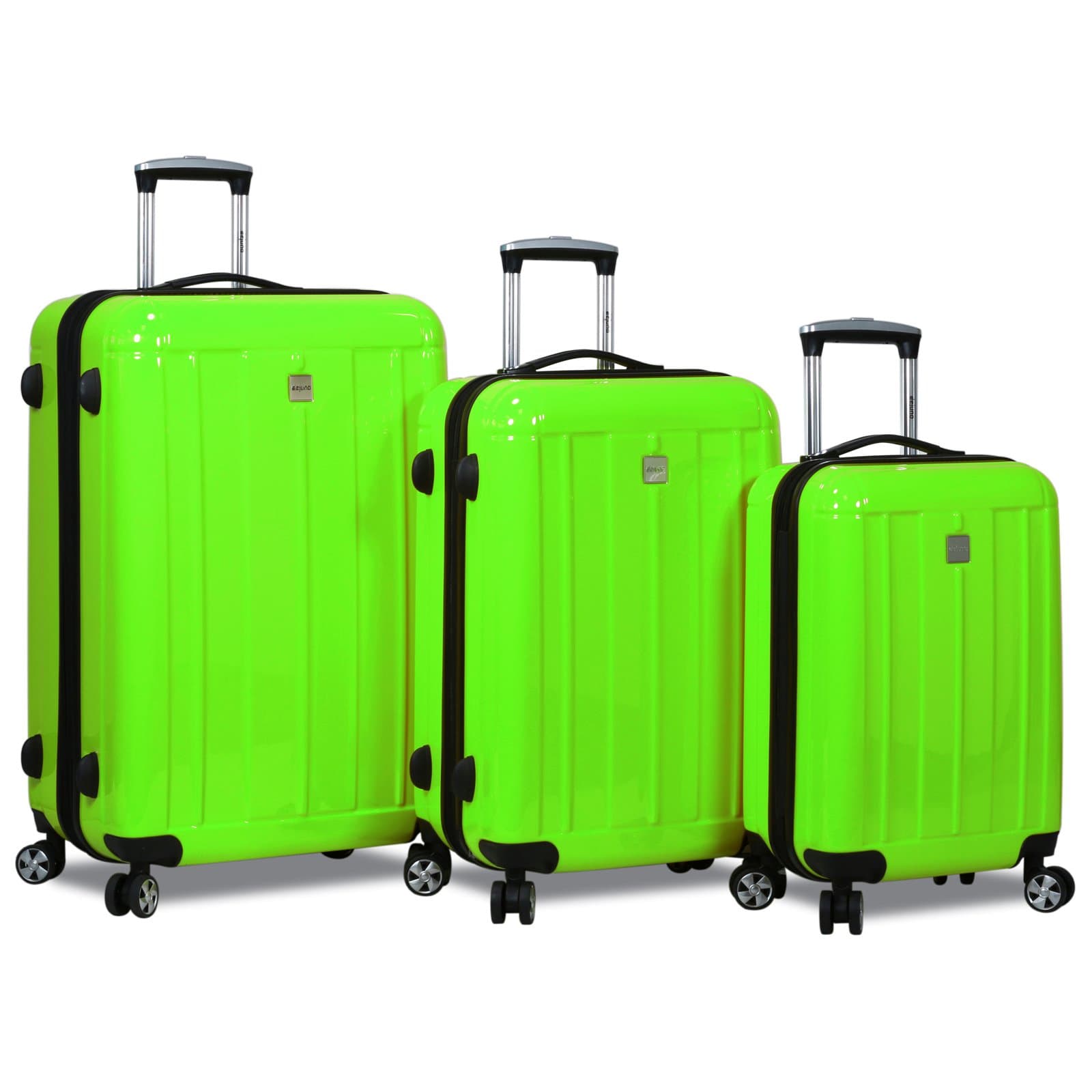 Contour 3-Piece Hardside Spinner Luggage Set with TSA Lock, Apple Green, One Size