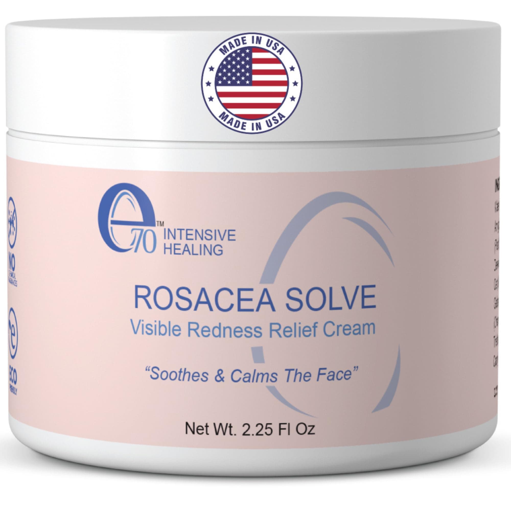 Rosacea Solve - Redness Relief Cream - Calming Face Moisturizer For Rosacea and Acne-Prone Skin - Sensitive Skin Care With Organic Ingredients such as Aloe Vera, Almond Oil, Licorice and Chamomile Extracts - No Parabens