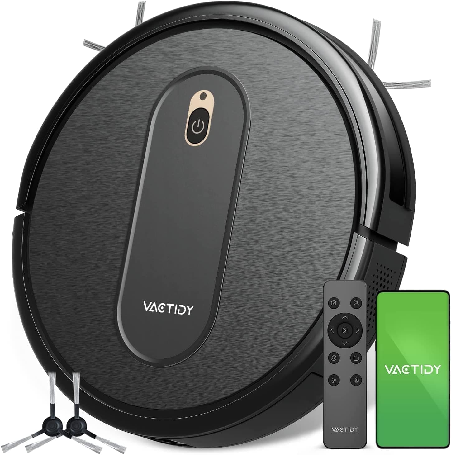 Vactidy Nimble T6 Robot Vacuum Cleaner, 2000Pa Strong Suction, Automatic Self-Charging Robotic Vacuums, Alexa/App Remote Control Robot hoover, Quiet Super Thin, for Pet Hair Hard Floor Cleaner Carpet
