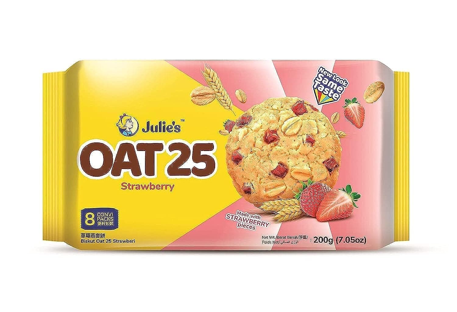 Julie's Oats 25, Strawberry, 200g