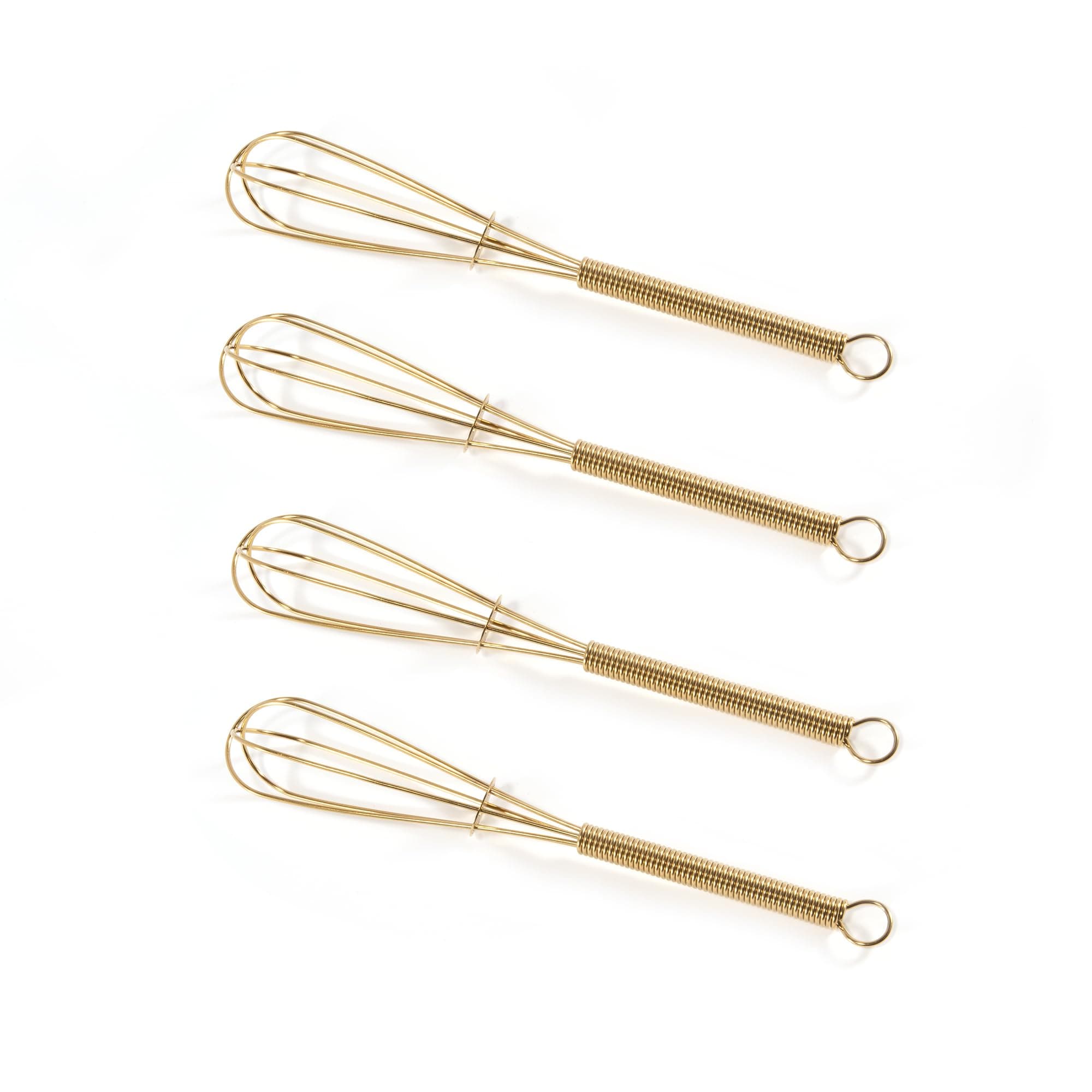 GEPOR Mini Whisks 5 inch 4Pcs Gold