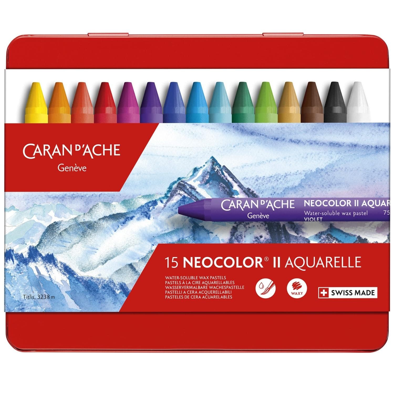 Classic Neocolor II Aquarelle, 15 Colors