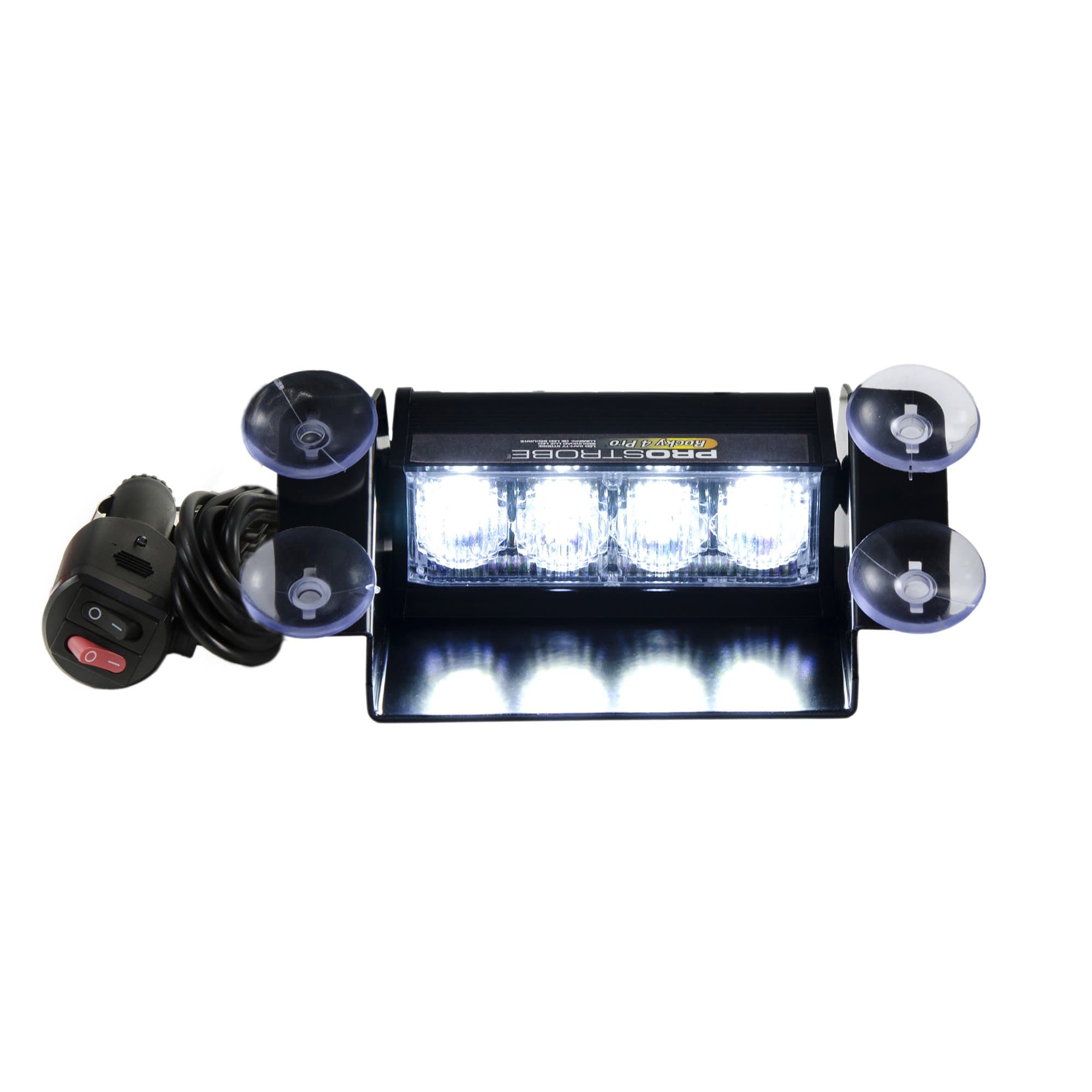 ProStrobe 70755 White Rocky 4 Pro LED Dash Strobe Light