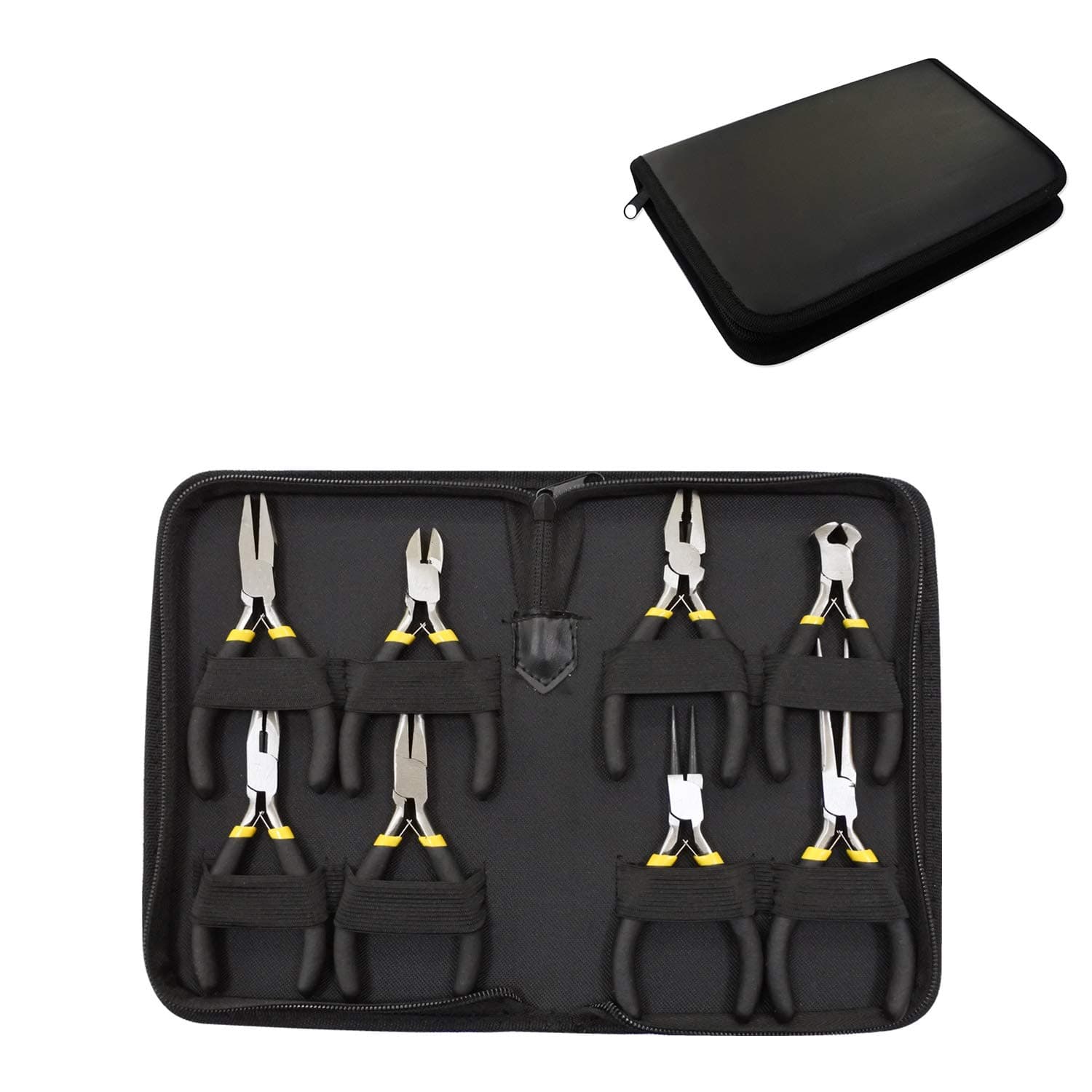 Jewelry Pliers Set, Nicecode 8pcs Jewelry Pliers Making Tool - Needle Nose, Wire Cutter, Nose Pliers for Jewelry DIY Handcraft Electrical Repair