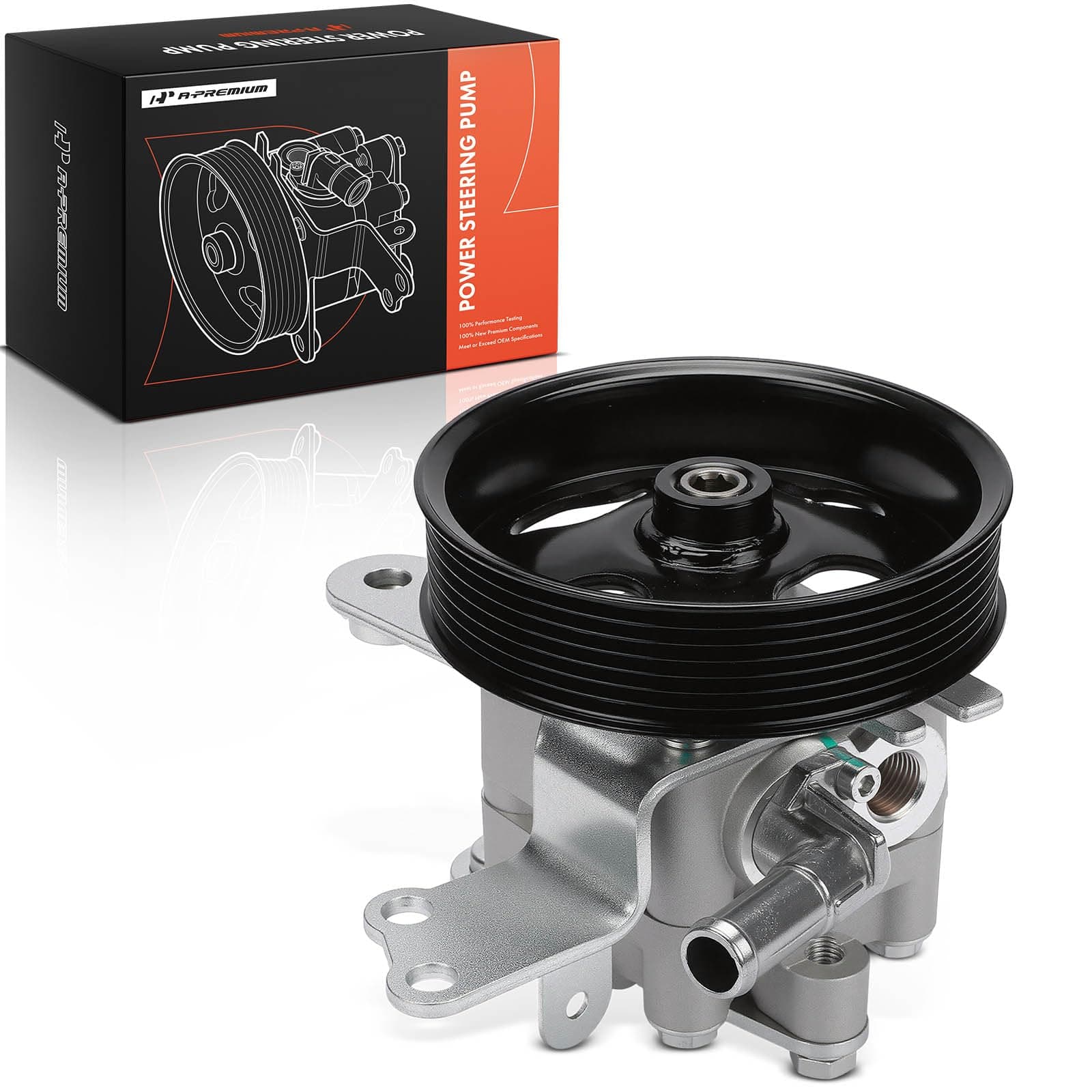 A-Premium Power Steering Pump, with Pulley & Bracket Compatible with Nissan Altima 2007-2012, Maxima 2009-2014, Murano 2009-2014, V6 3.5L Gas Engine Only