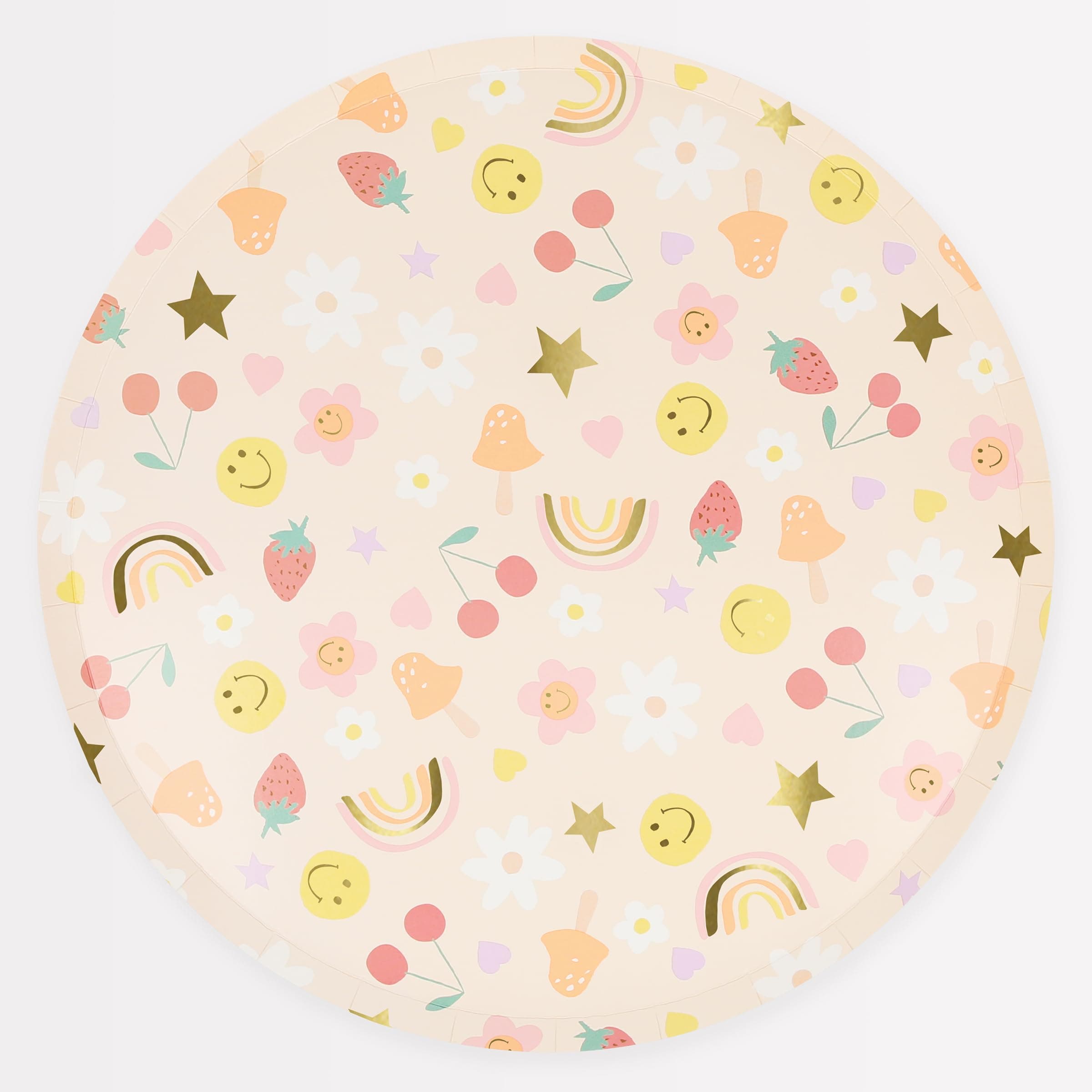 Happy Face Icons Dinner Plates (Pack of 8)