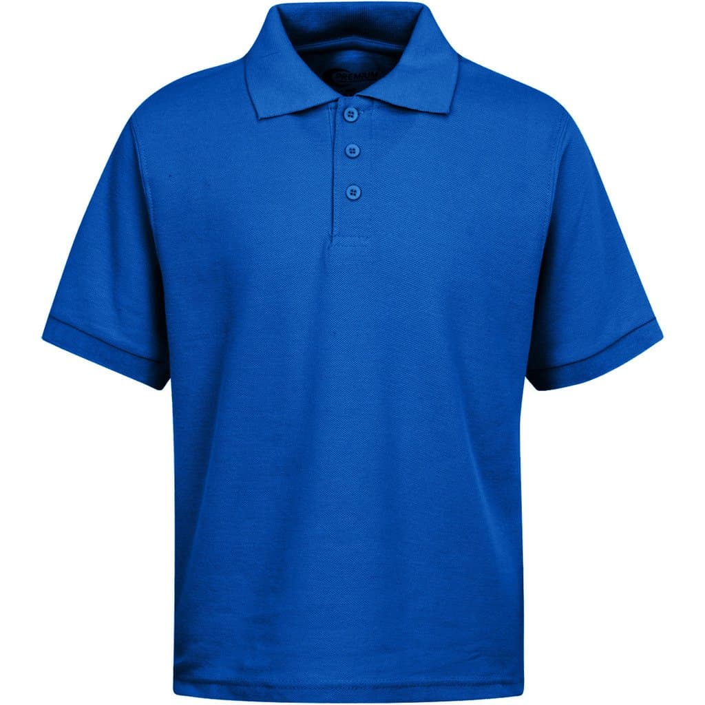 Boys Uniform Polo Shirt Royal Blue S 7/8