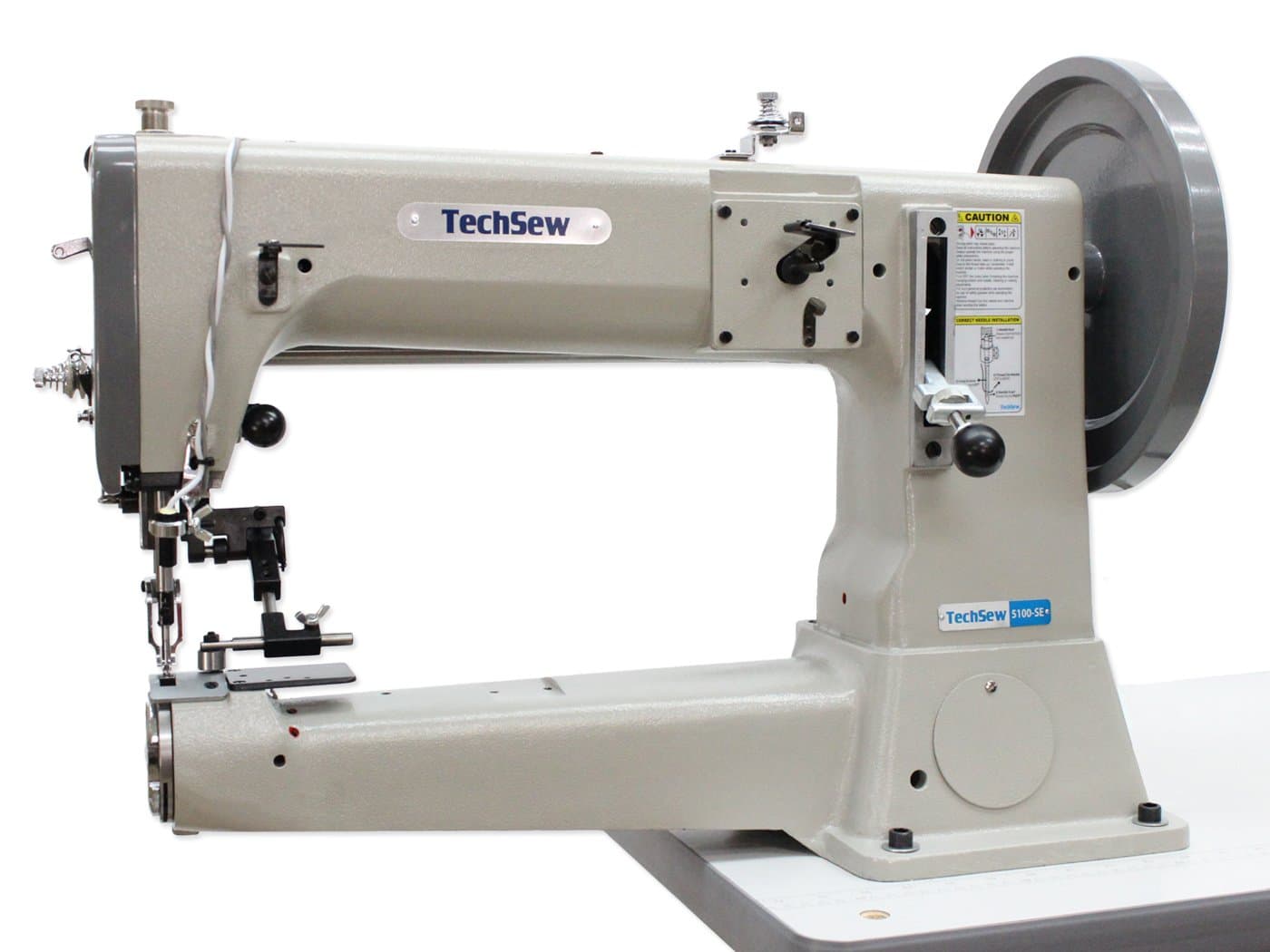 TechSew 5100-SE Heavy Duty Leather Industrial Sewing Machine with Assembled Table & Servo Motor