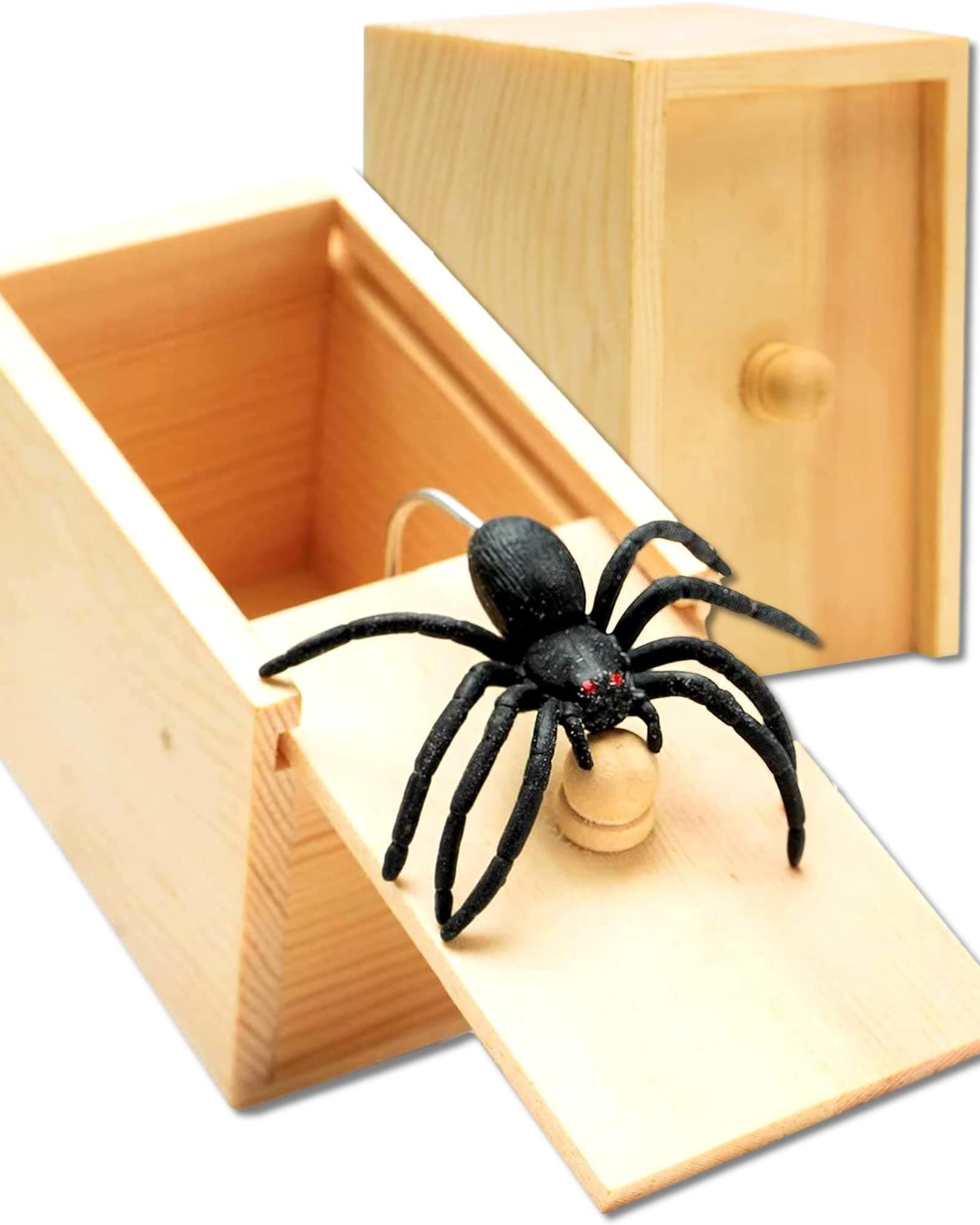 Khazna Spider Box Prank, Gift Box Spider Prank, Kid Prank Toys, Fake Spider Box, Spider Prank Scare Box, Trick in a Box Pranks, Spider Prank Box Realistic(1 PACK)