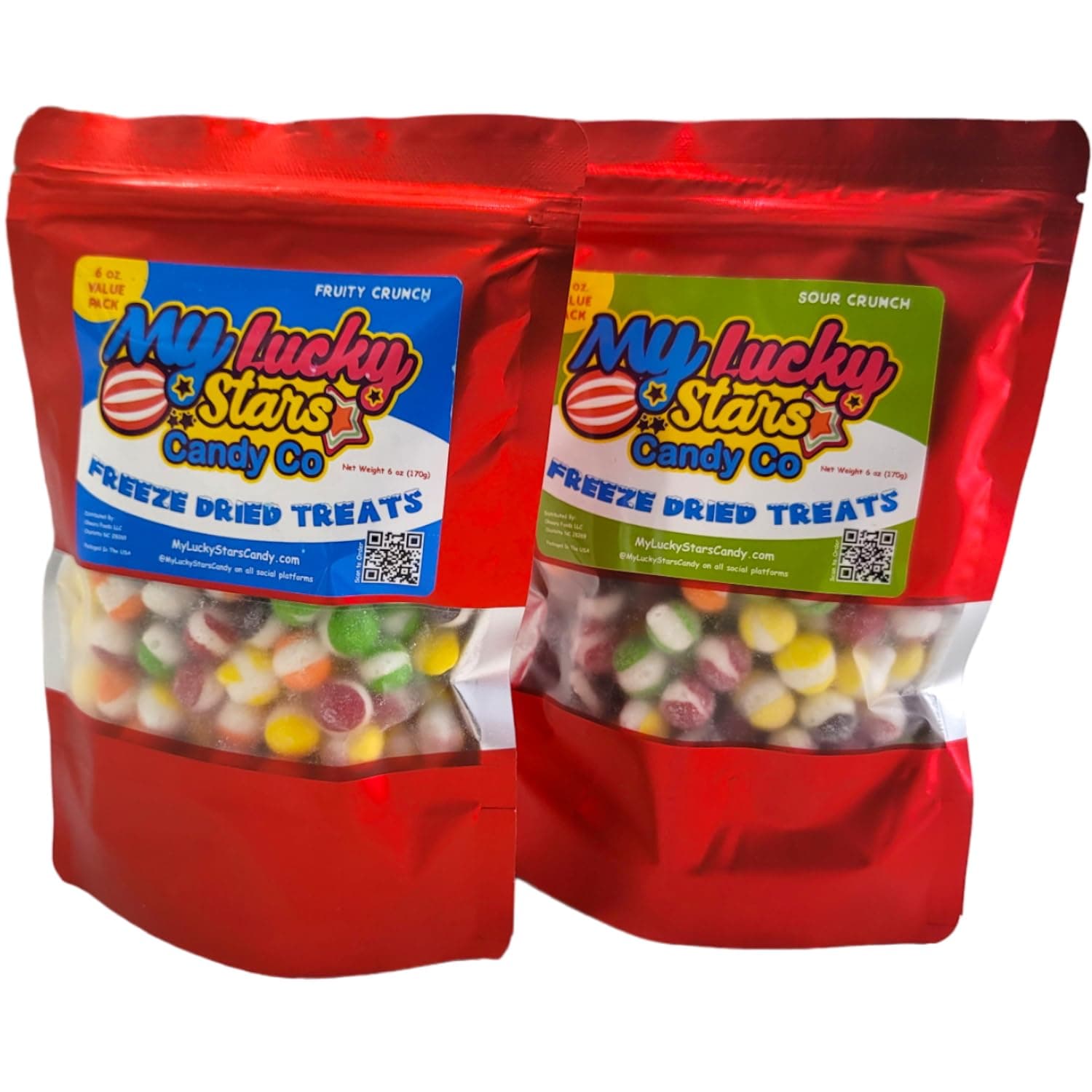 Freeze Dried Candy Variety Pack, Makes a Great Gift for Kids and Adults, 12 oz Value Pack in Resealable Bags, Fruity & Sour Flavors (2 Bags)