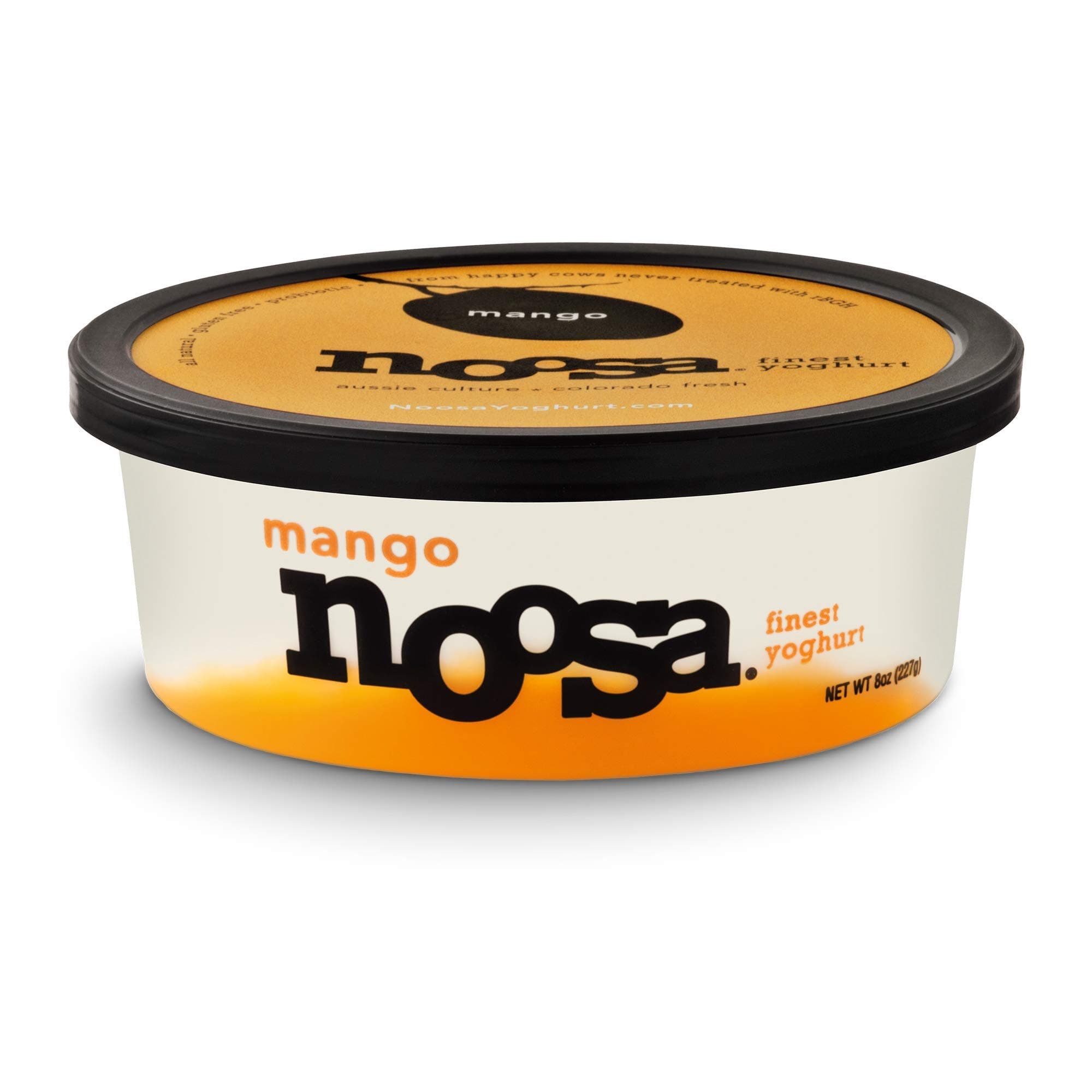 noosa Yoghurt, Mango, 8 oz, Whole Milk Yogurt, Grade-A Pasteurized, Gluten Free, Probiotic, Made With All Natural Premium Quality Ingredients