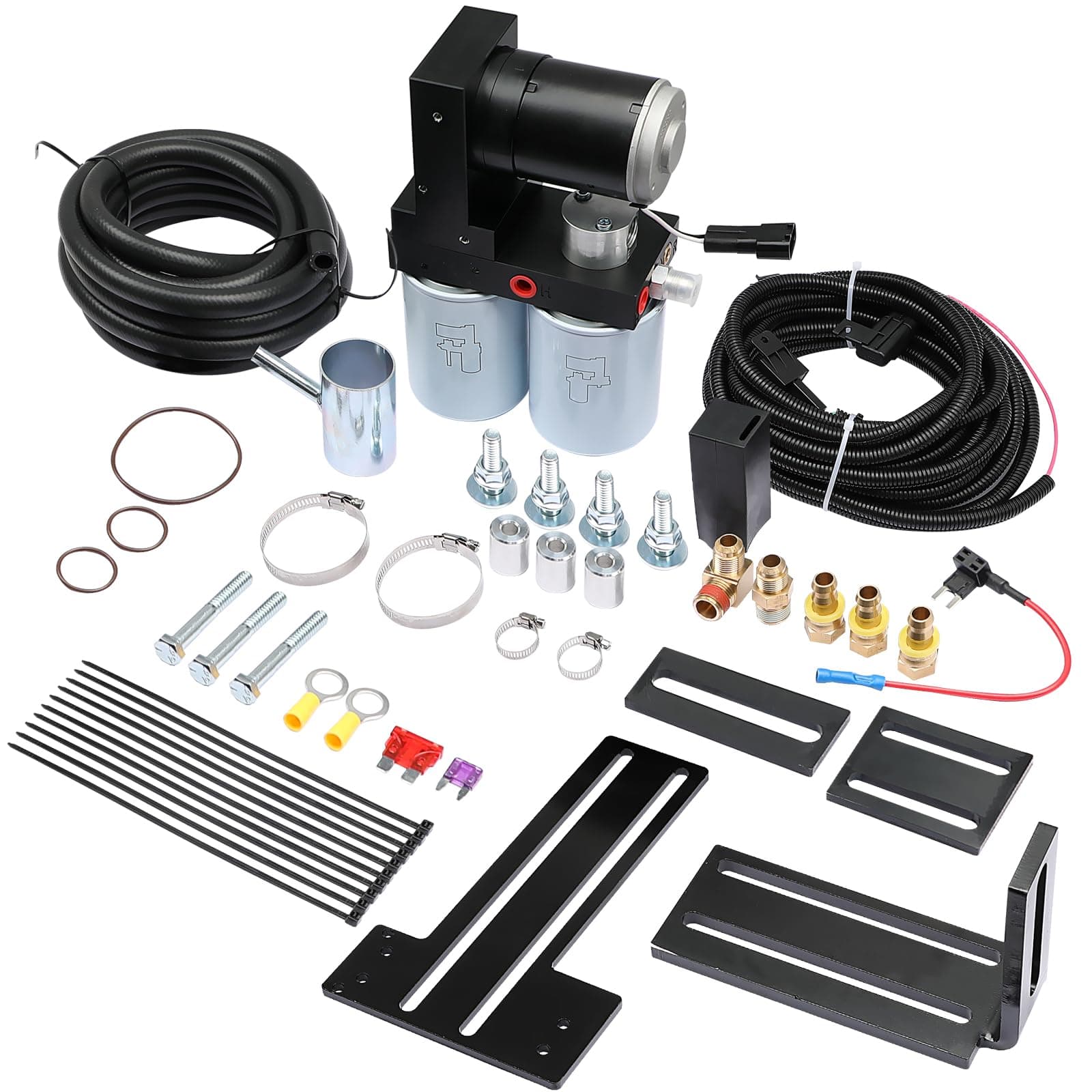 165GPH Diesel Fuel Lift Pump System Compatible with Chevy GMC Duramax 2001-2010 6.6L Replaces OE Number TS C10 165G TSC10165G