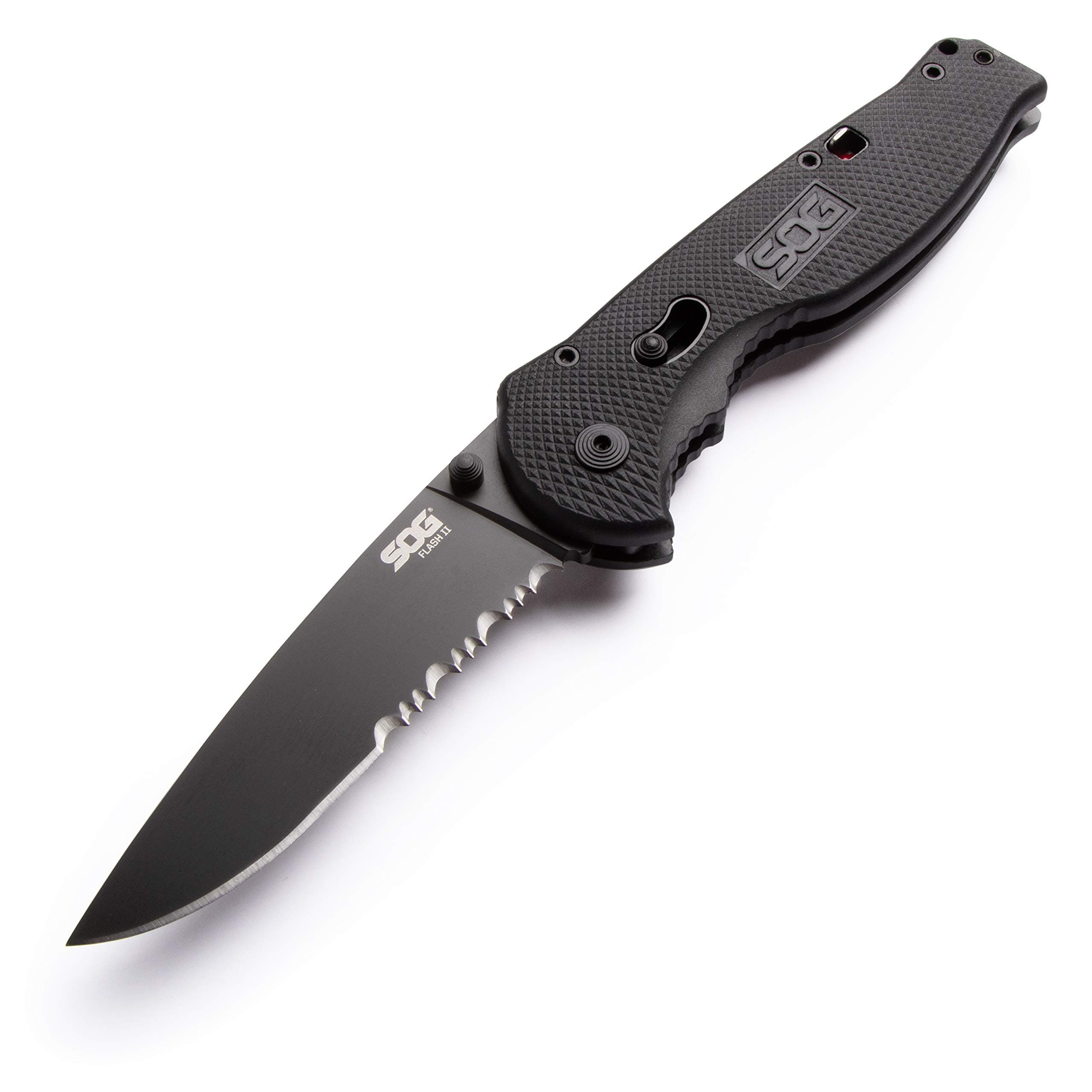 SOG TFSA98-CP Flash II 8 in Black EDC Pocket Knife