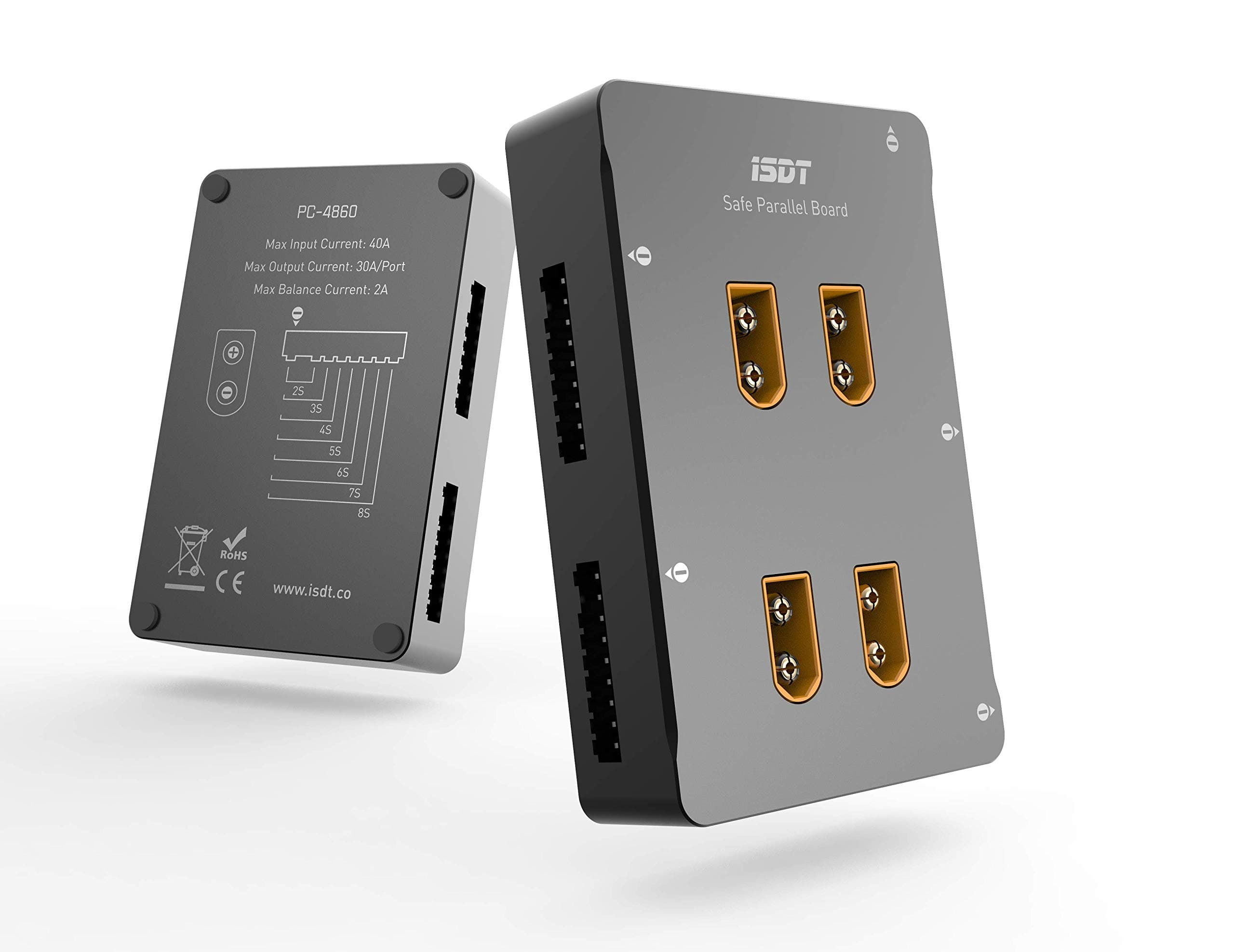 ISDTPC-4860 Lipo Charger Parallel Charging Station Support 4 Packs of 1-8S XT60 RC LiPo Battery