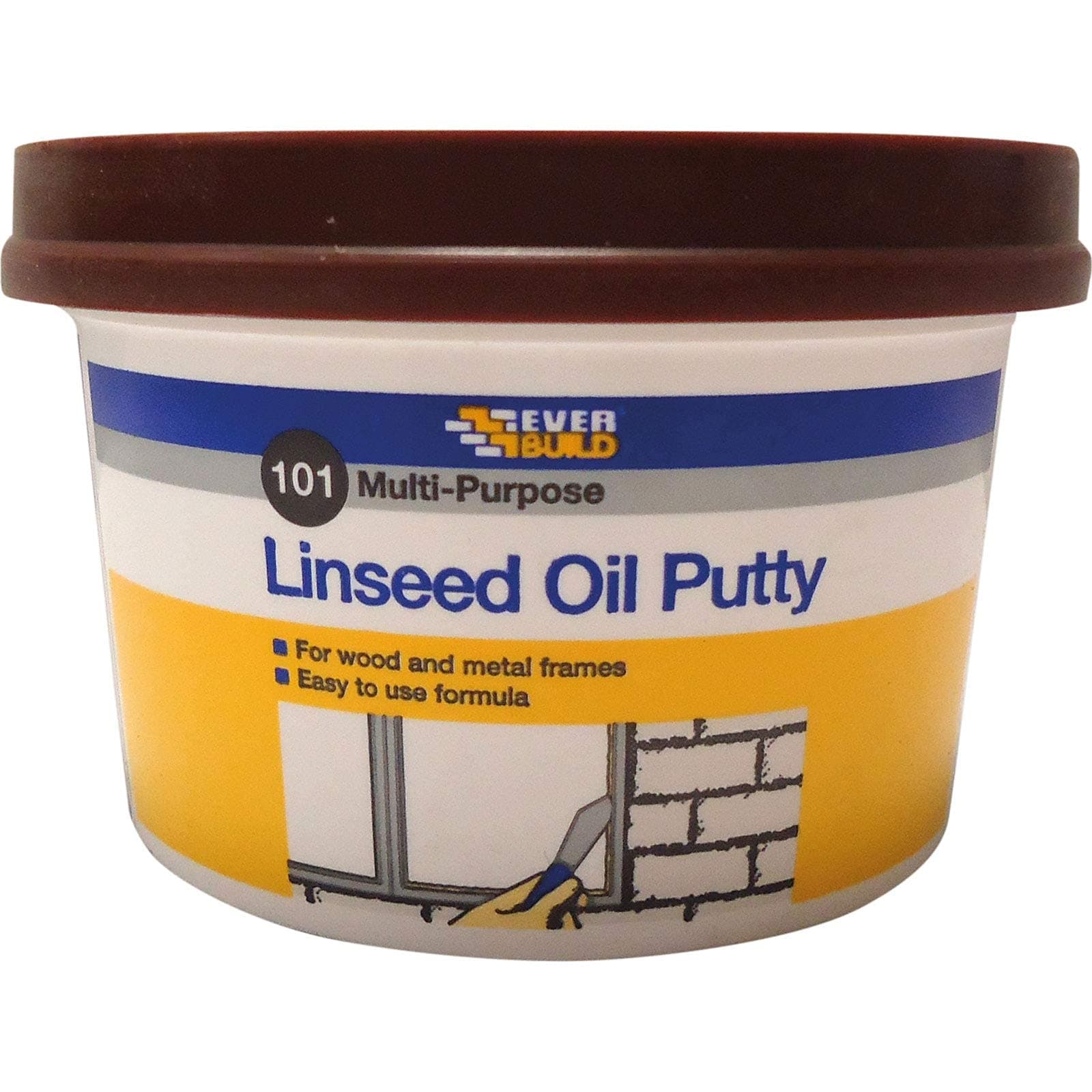 Everbuild MPPB05 500gm Multi-Purpose Linseed Oil Putty - Brown