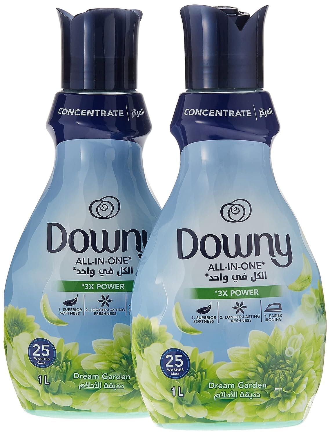 Downy concentrate fabric softener dream garden, 1 l, pack of 2
