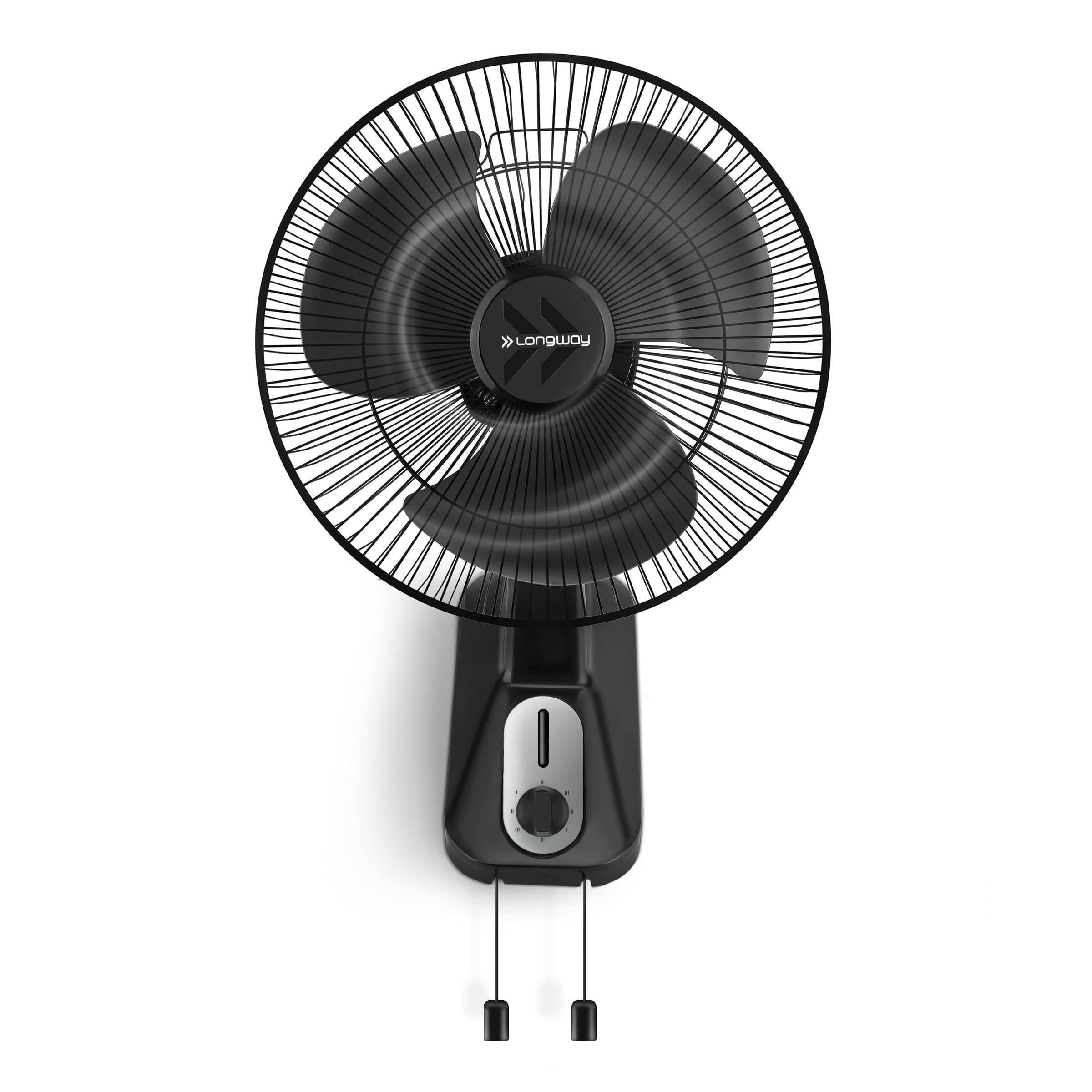 LONGWAY Speedy 12 1 Star 300 mm Energy Saving 3 Blade Wall Fan (Black, Pack of 1)