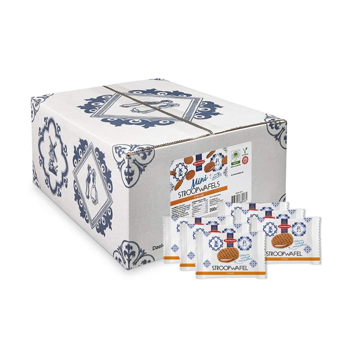 Daelmans Mini Stroopwafels Individually Wrapped 7g (Pack of 8)