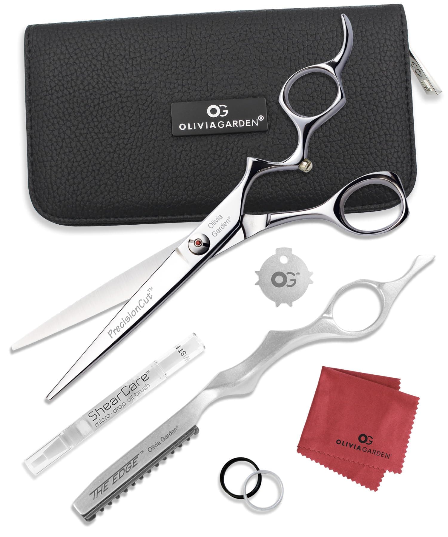 PrecisionCut Professional Hairdressing Shears Intro Case - With The Edge Razor - 6 Items
