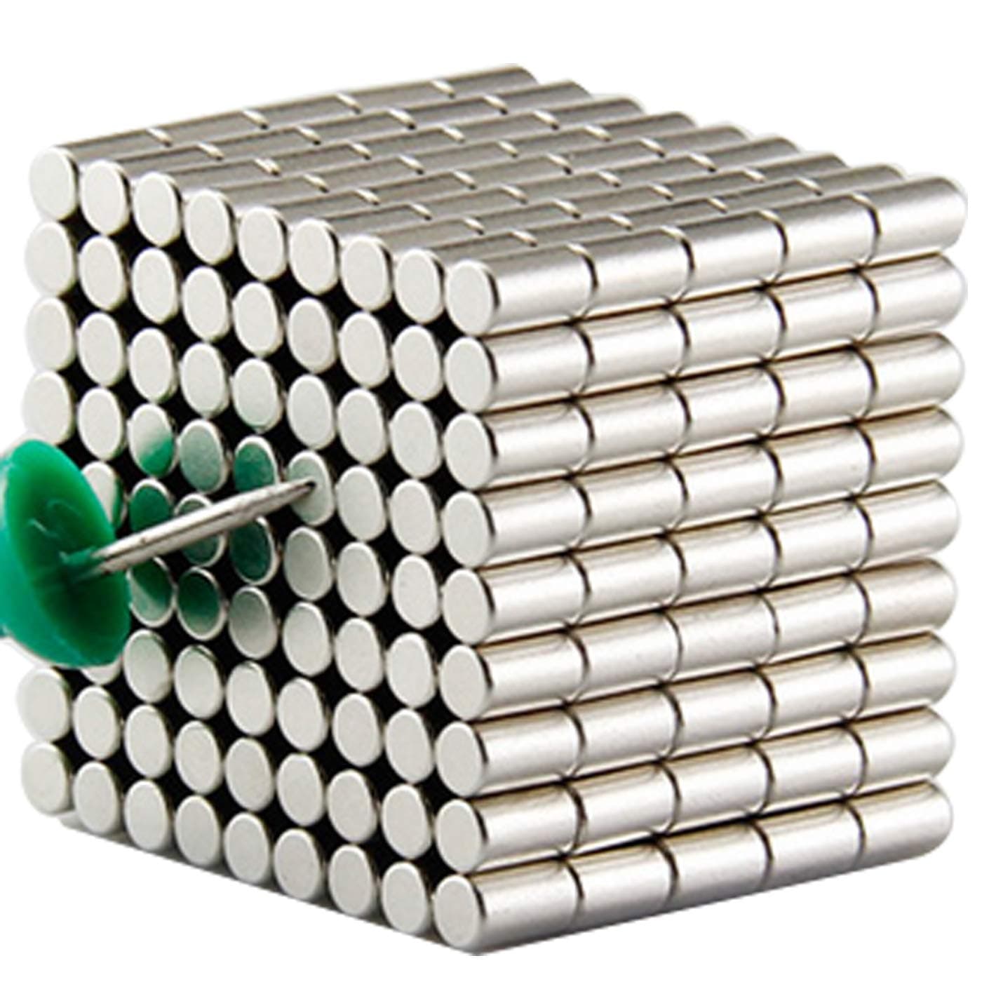 100 Pieces 3x5mm DIY Personalized Multi-Use for Fridge Door Whiteboard Magnetic Map Magnetic Screen Door Bulletin Boards Refrigerators Round Cylinder Magnets