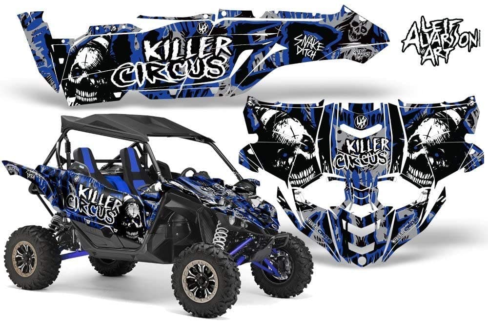 Savage Kits UTV Graphics kit Sticker Decal Compatible with Yamaha YXZ 1000R 2015+ - Killer Circus Blue
